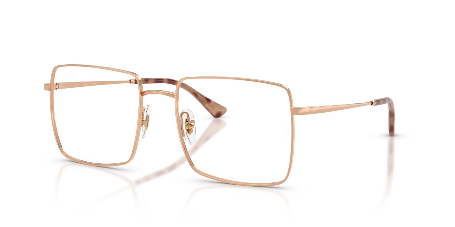 RB6553 Rose Gold MetalEyeglass Frames for Glasses Direct, Angle View