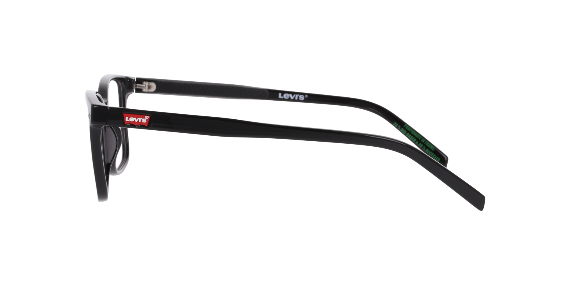 LV 5091 Black PlasticEyeglass Frames for Glasses Direct, Side View