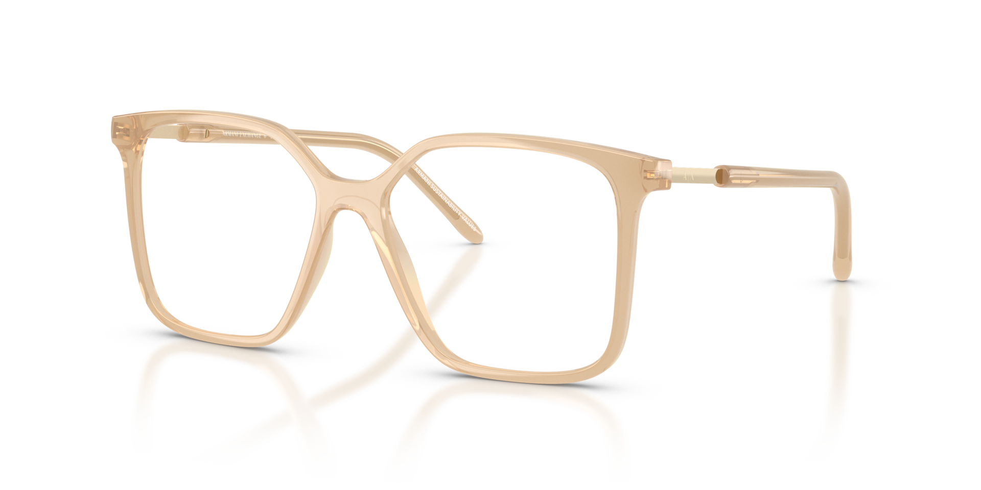 AX3132 Shiny Opal Tundra PlasticEyeglass Frames for Glasses Direct, Angle View