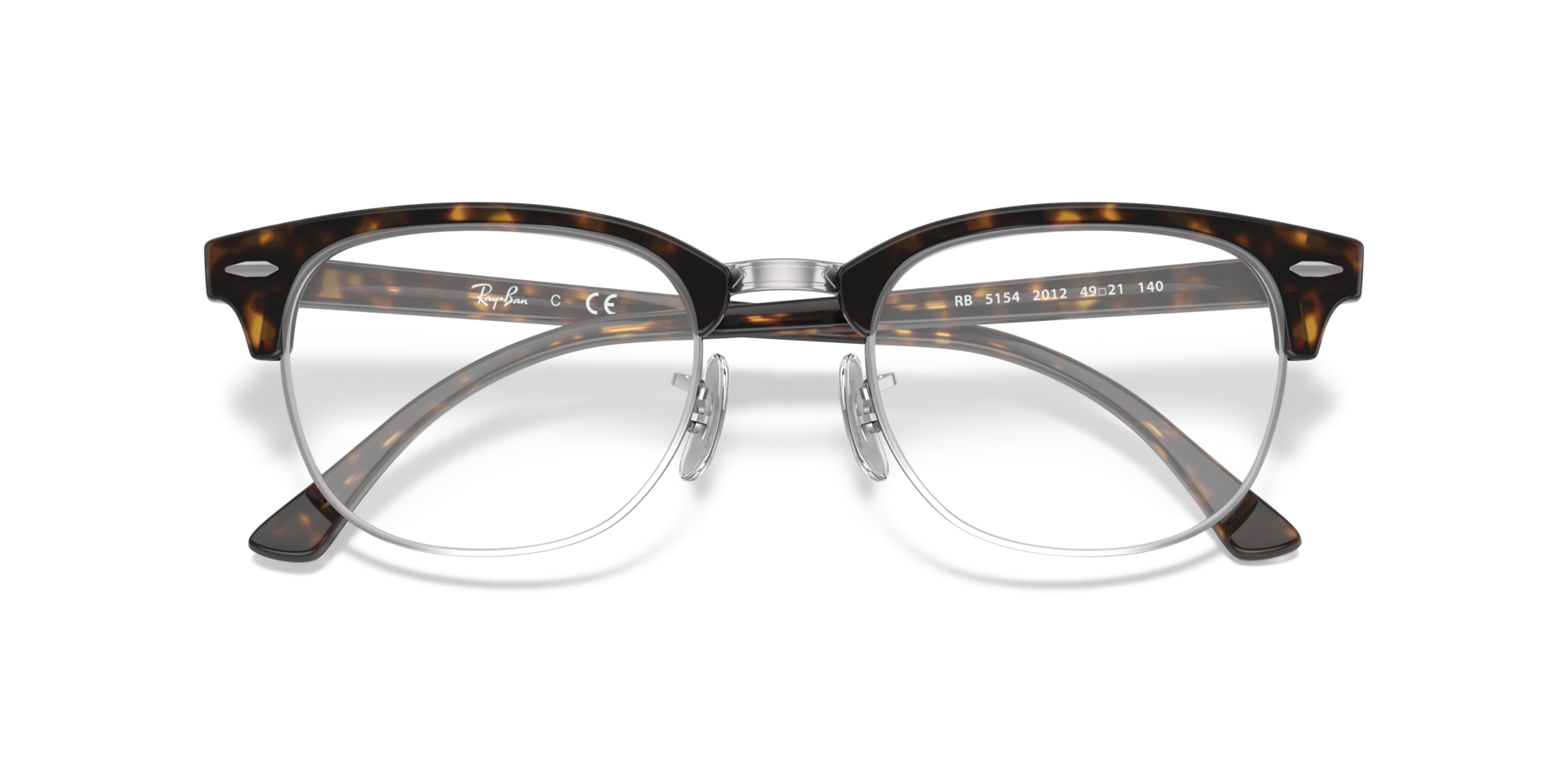 Clubmaster Optics Dark Havana AcetateEyeglass Frames for Glasses Direct, Closed View