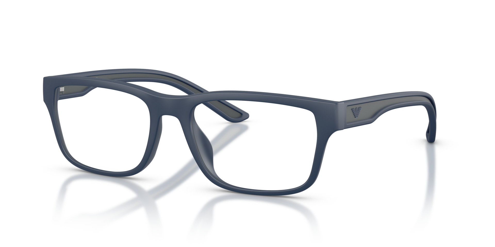 EA3276U Rubberized Matte Blue PlasticEyeglass Frames for Glasses Direct, Angle View