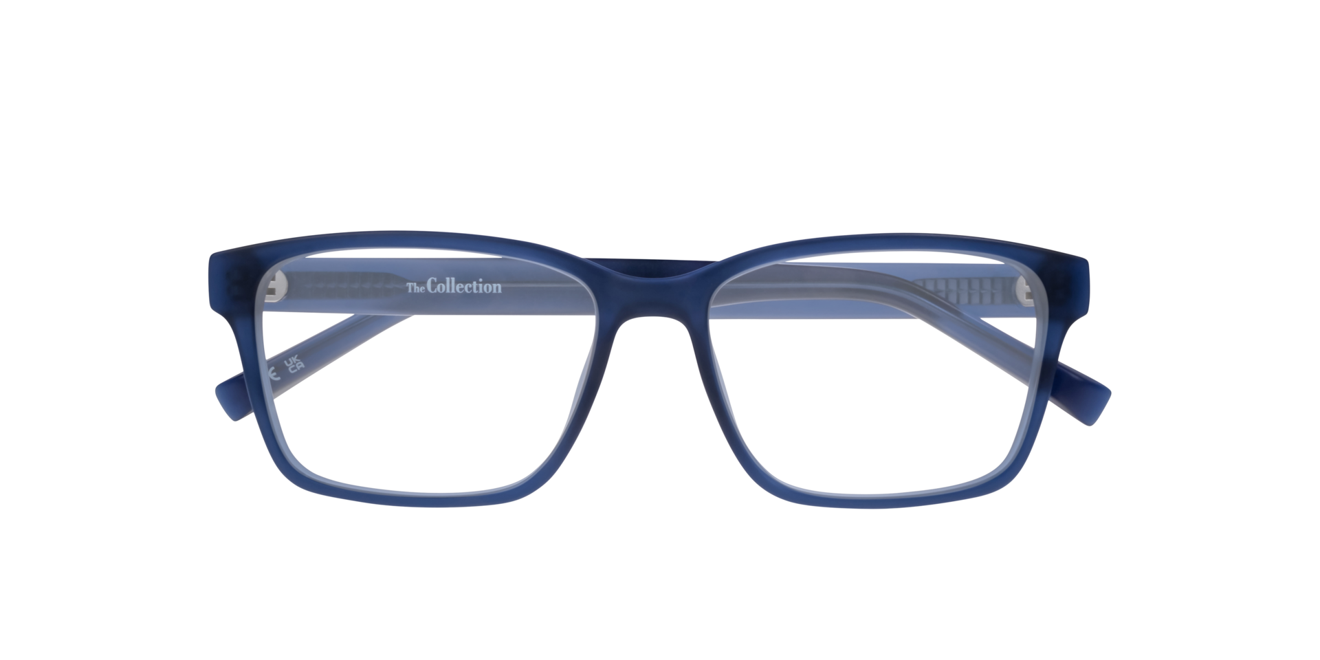 Harry Crystal Blue PlasticEyeglass Frames for Glasses Direct, Closed View
