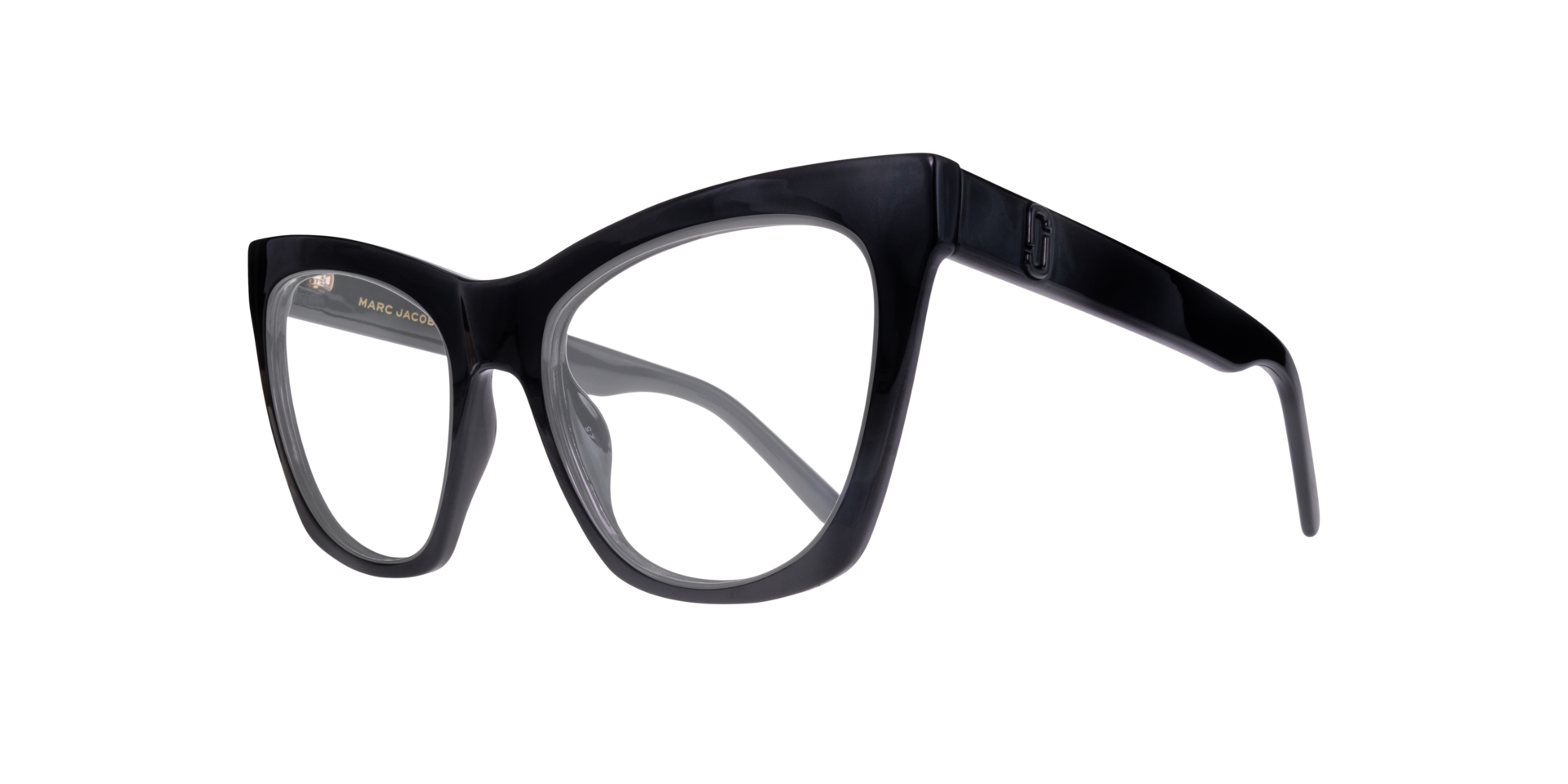 MARC 649 Black PlasticEyeglass Frames for Glasses Direct, Angle View