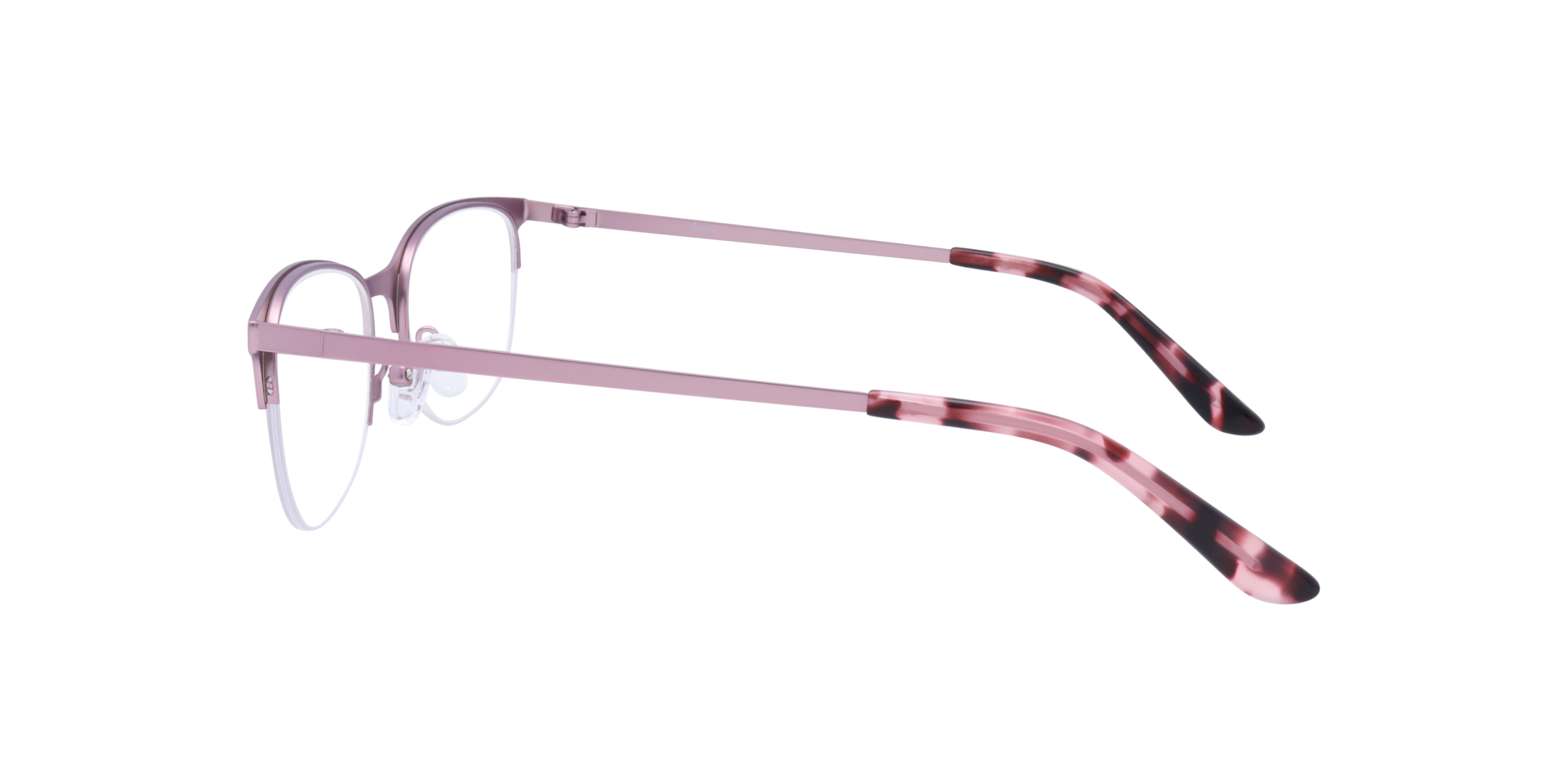 Gwen Matte Pink MetalEyeglass Frames for Glasses Direct, Side View