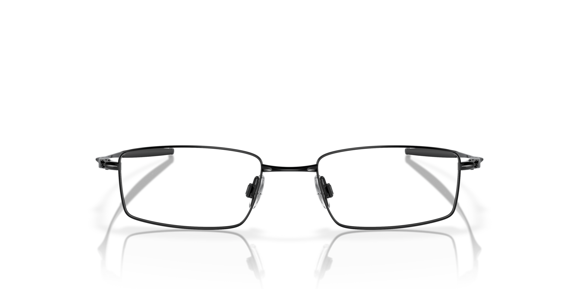 Top Spinner 4B Polished Black MetalEyeglass Frames for Glasses Direct, Front View