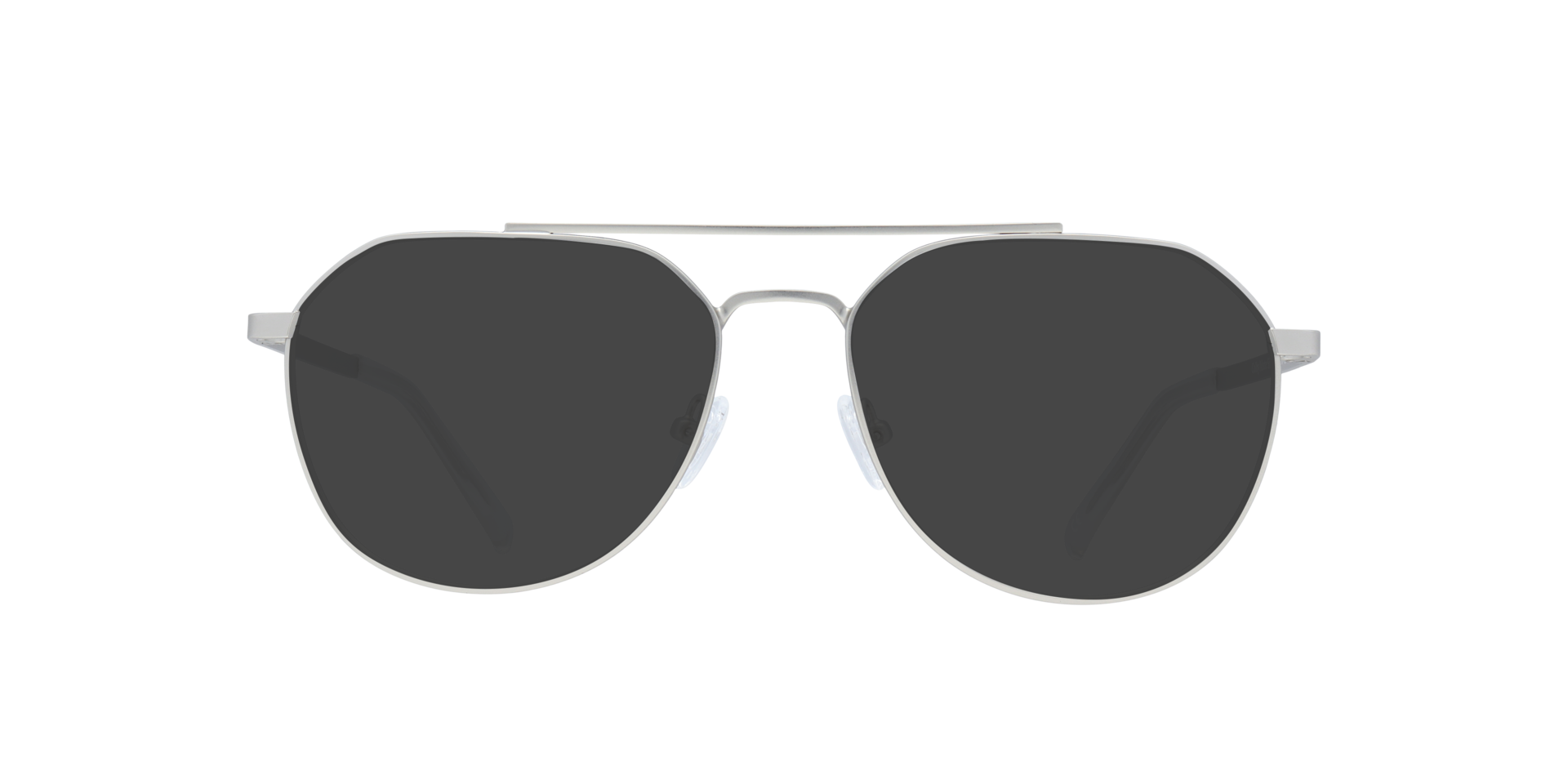 Colby Matte Silver MetalEyeglass Frames for Glasses Direct, with Tinted Lenses