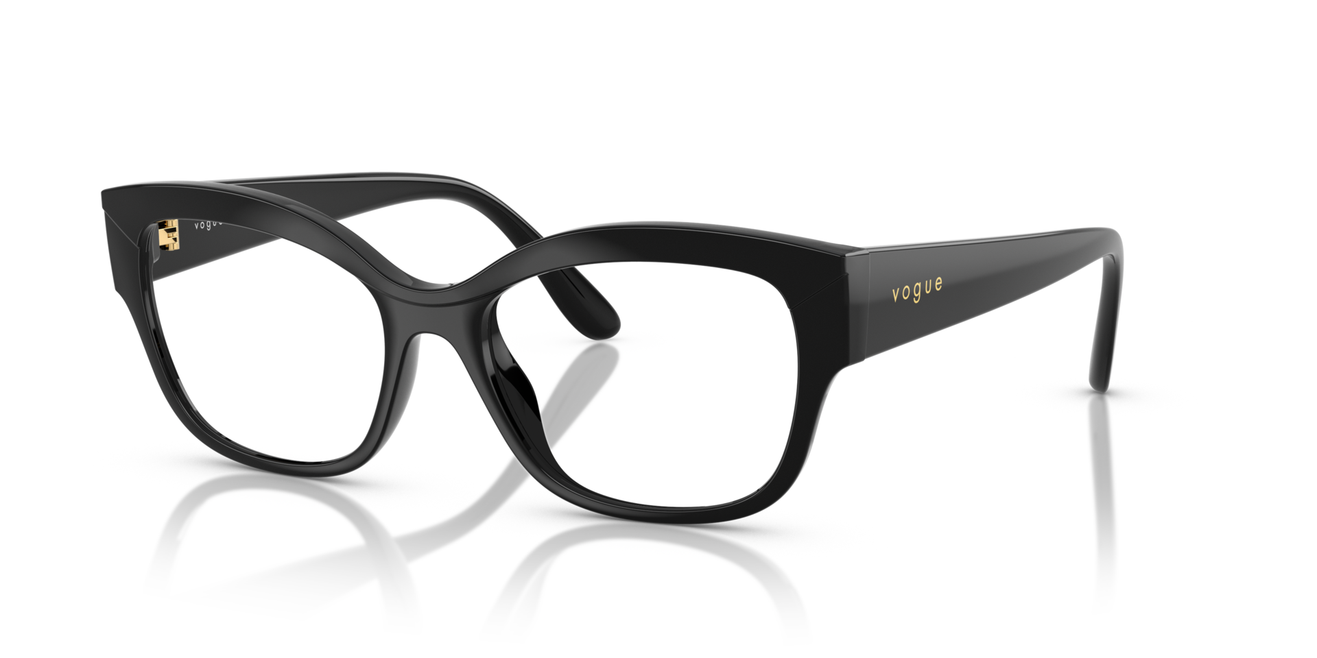 VO5635U Black PlasticEyeglass Frames for Glasses Direct, Angle View