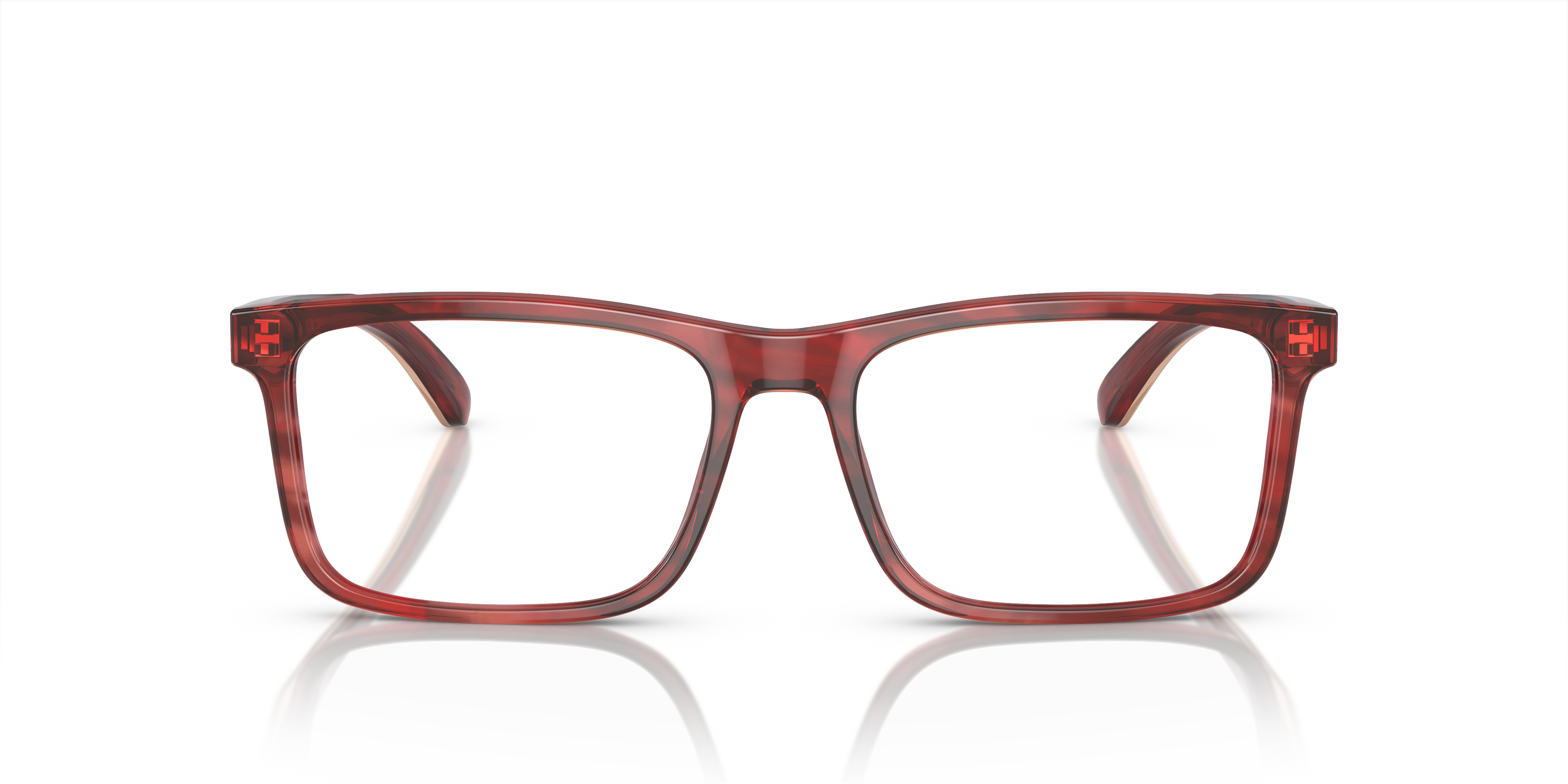 EA3227 Shiny Bordeaux & Top Smoke AcetateSunglass Frames for Glasses Direct, Front View