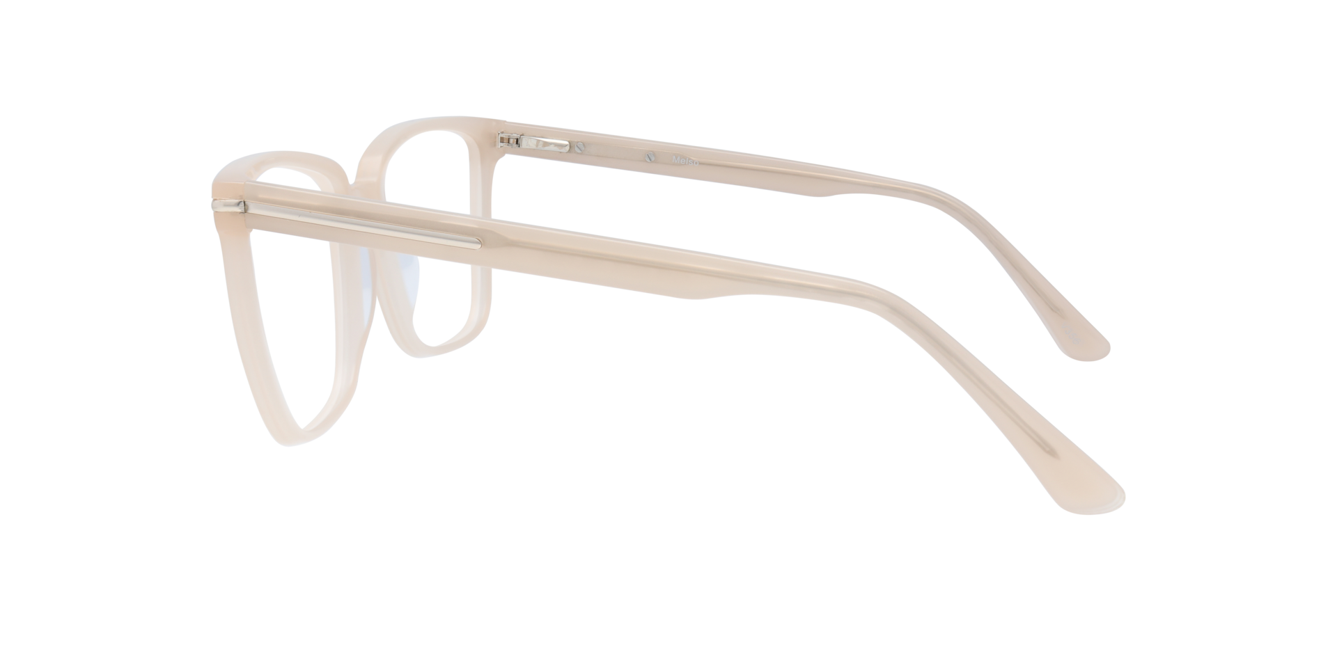 Balham Shiny Champagne Milky AcetateEyeglass Frames for Glasses Direct, Side View