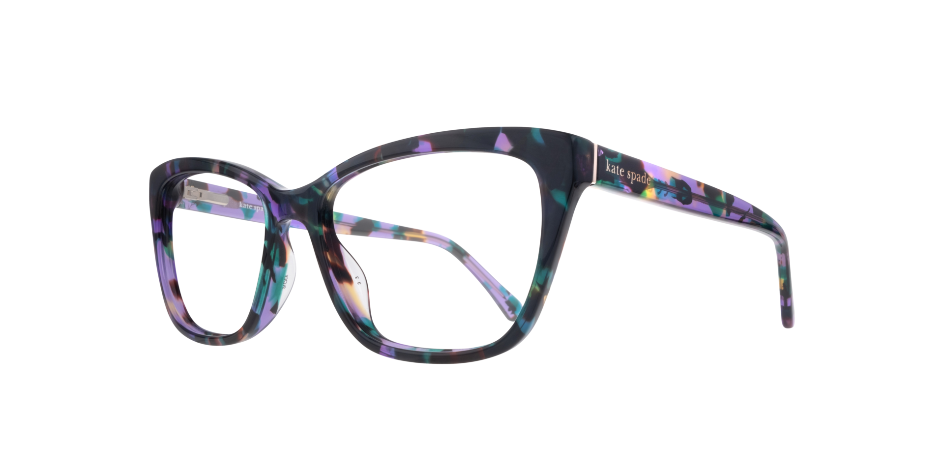 Celestine Tortoise Purple AcetateEyeglass Frames for Glasses Direct, Angle View