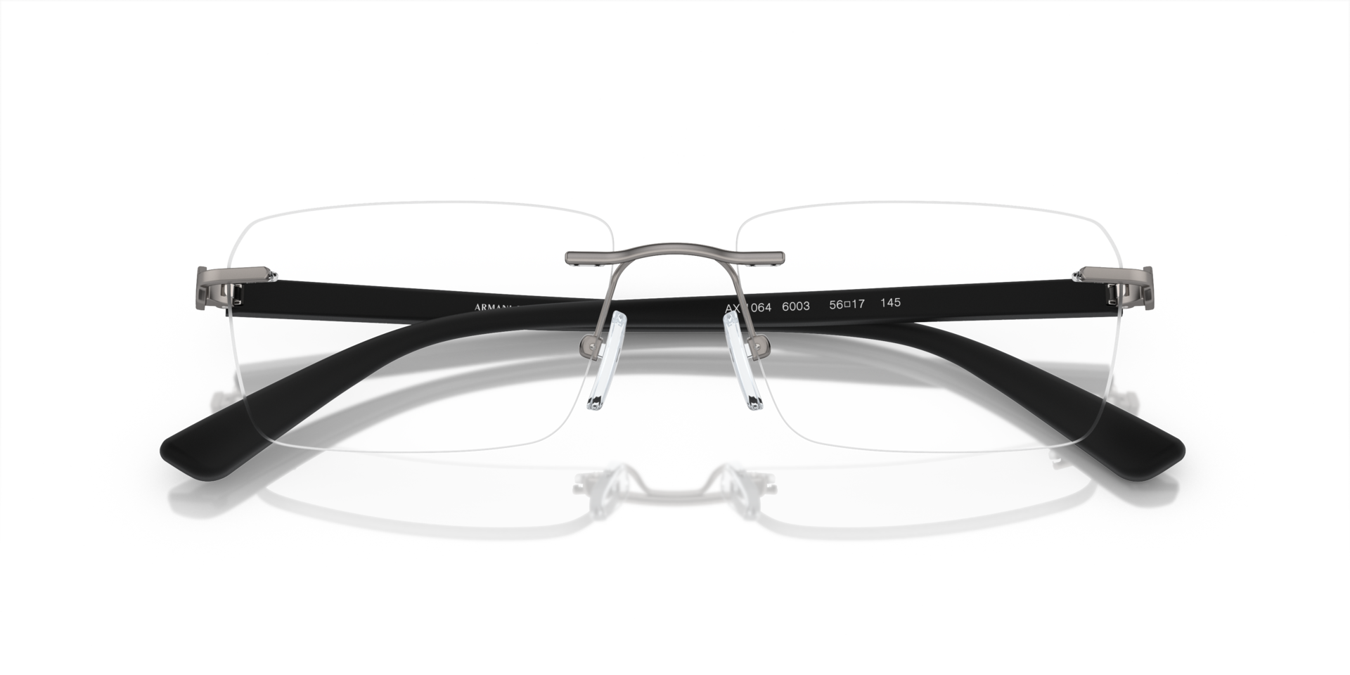 AX1064 Matte Gunmetal MetalEyeglass Frames for Glasses Direct, Closed View