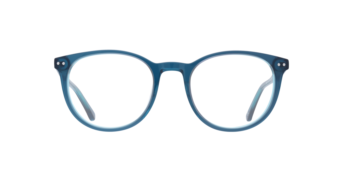 Scout Unisex Shiny Bilayer Blue Phantos Acetate Eyeglasses Online - Full Rim - Dallas