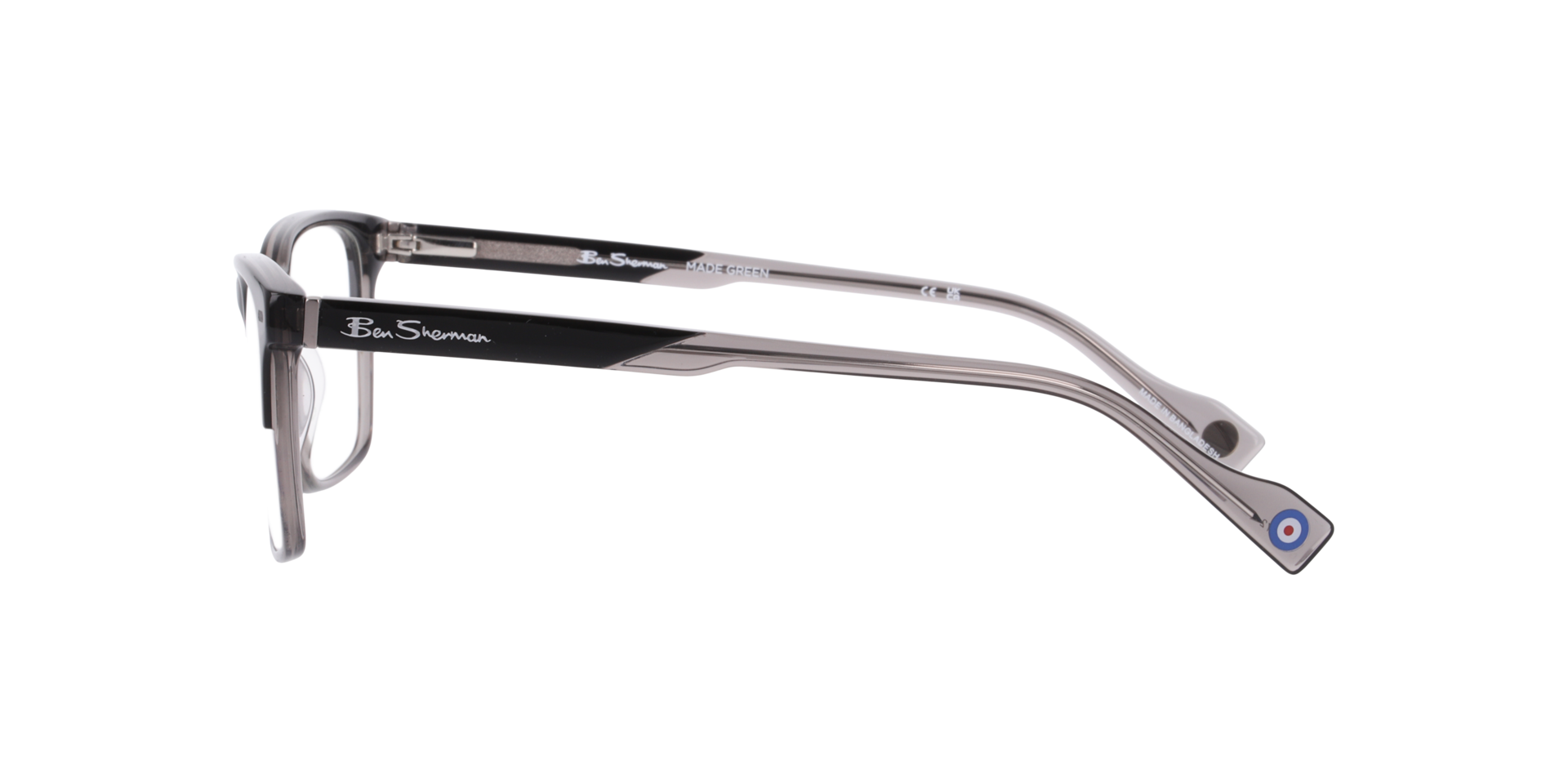 Bsmark Black AcetateEyeglass Frames for Glasses Direct, Side View