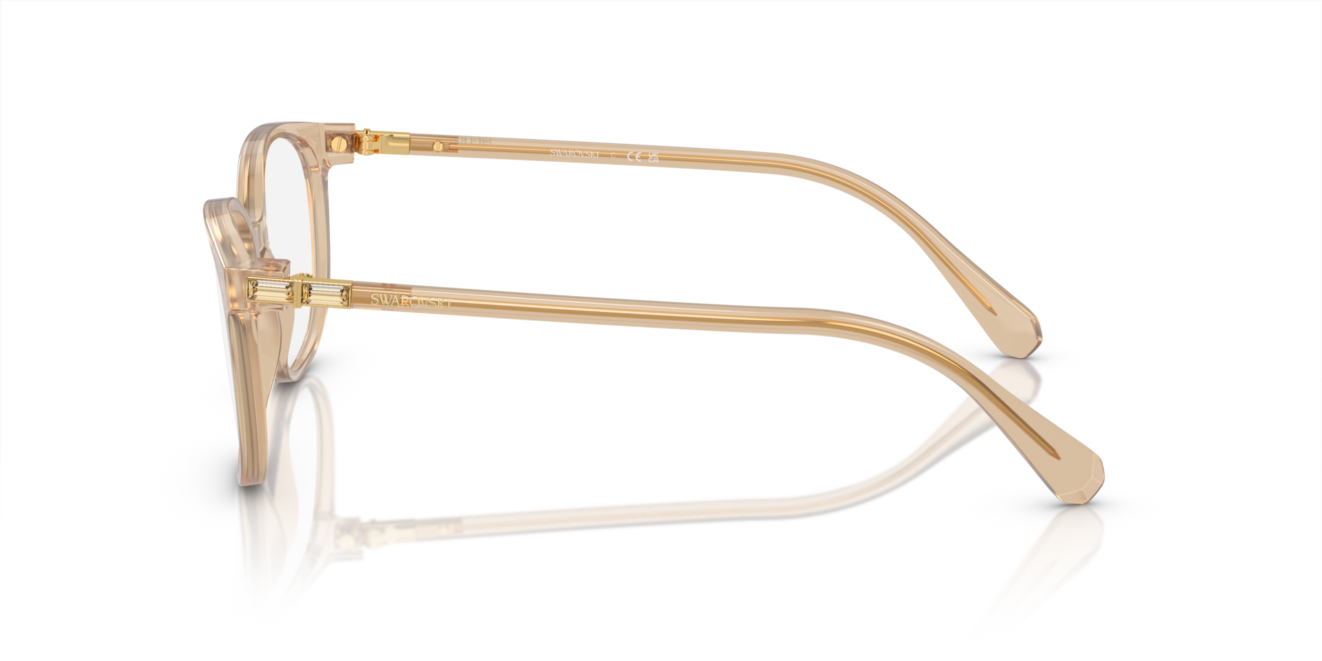 SK2002 Opaline Light Brown AcetateEyeglass Frames for Glasses Direct, Side View
