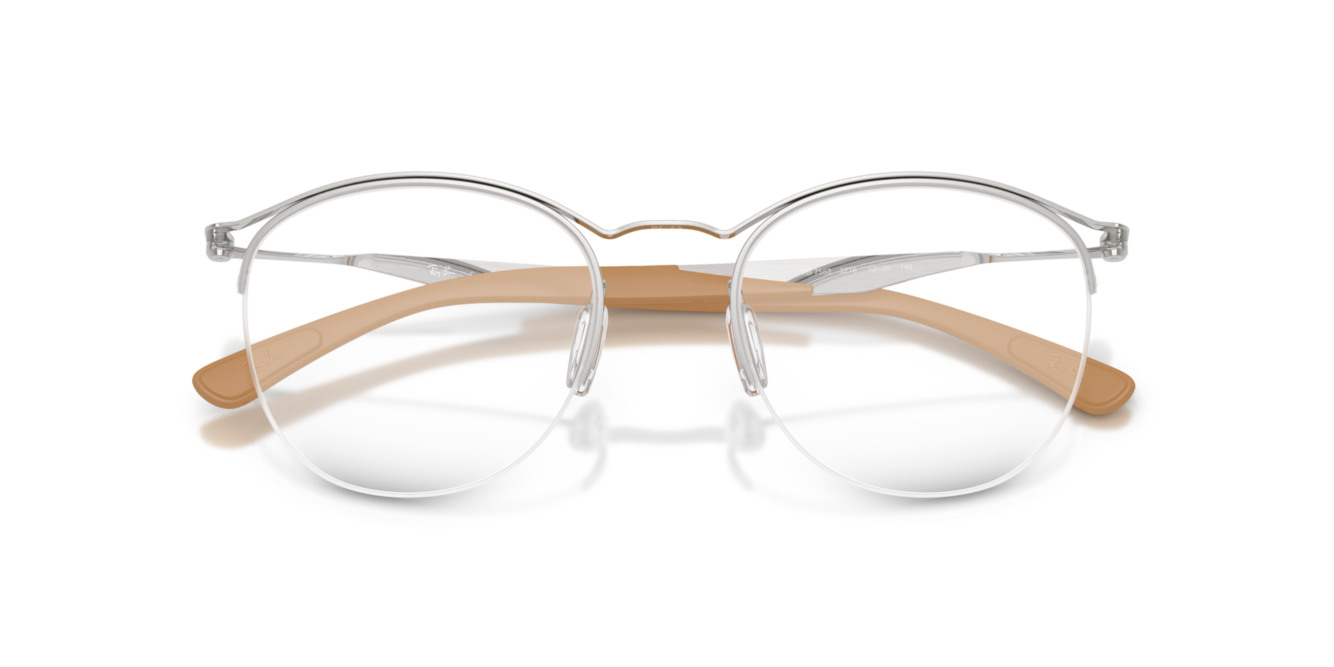 RB7553 Silver MetalEyeglass Frames for Glasses Direct, Closed View