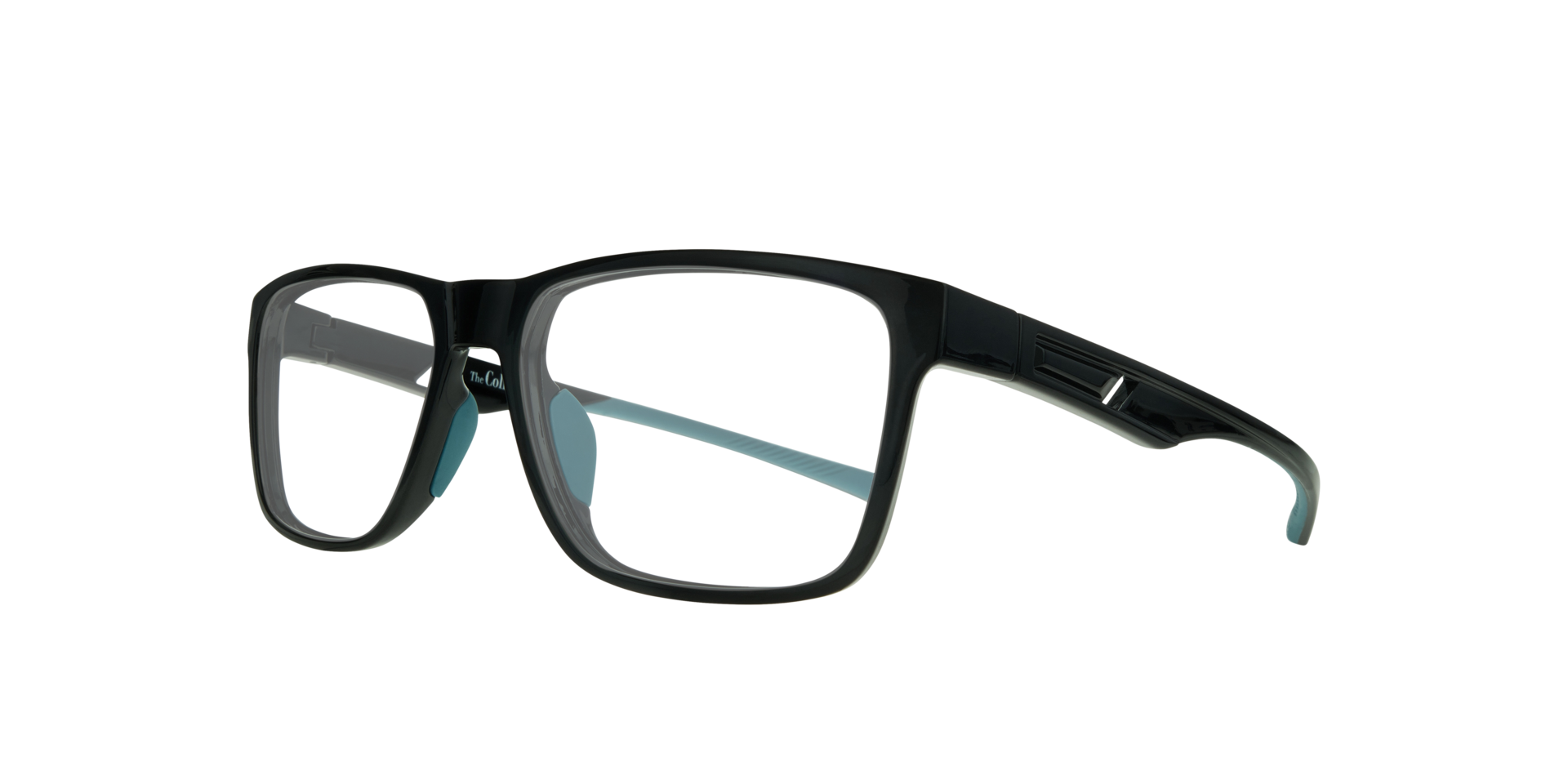 Kane Black PlasticEyeglass Frames for Glasses Direct, Angle View