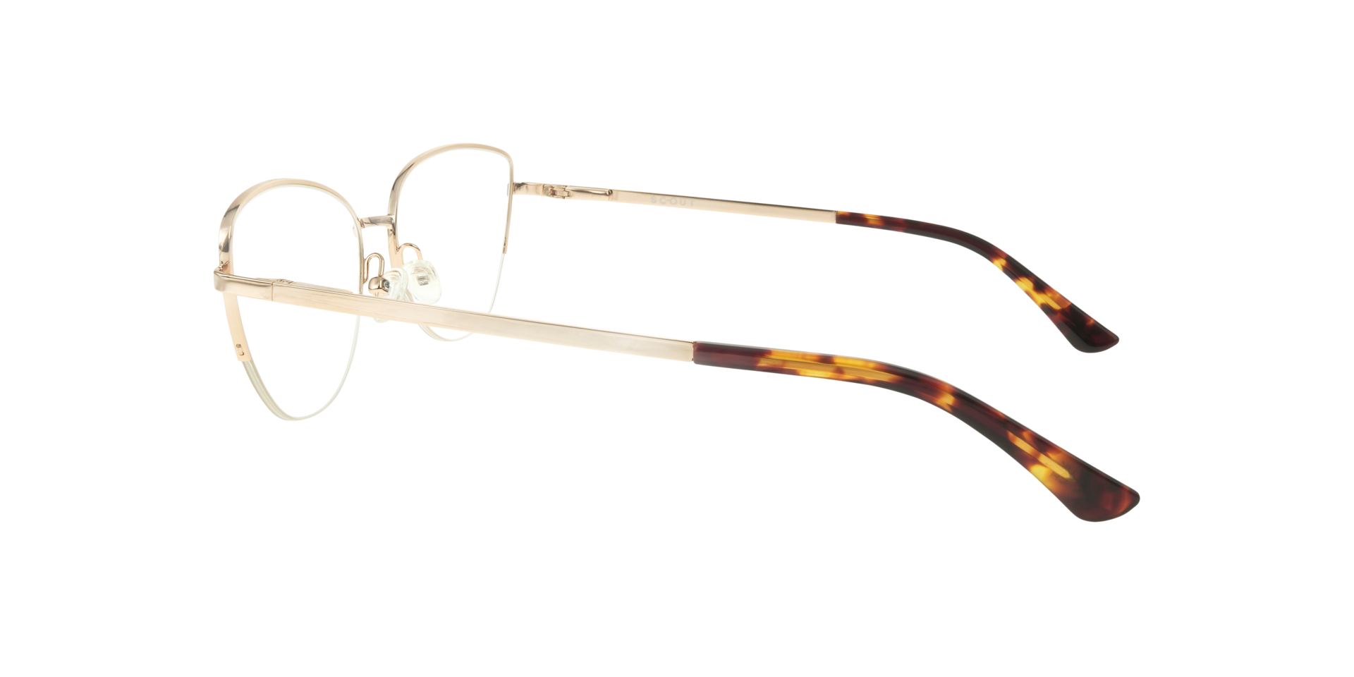 Lucia Gold & Havana MetalEyeglass Frames for Glasses Direct, Side View
