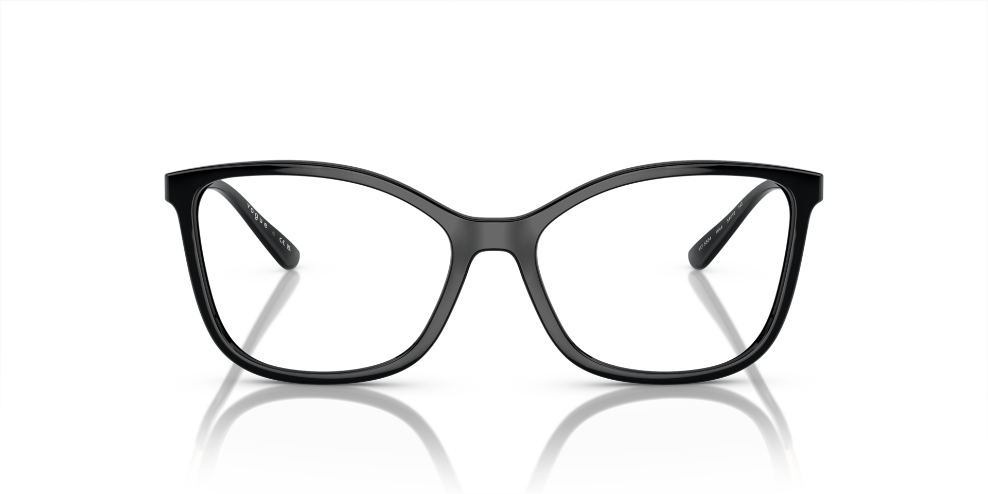 VO5334 Black PlasticEyeglass Frames for Glasses Direct, Front View