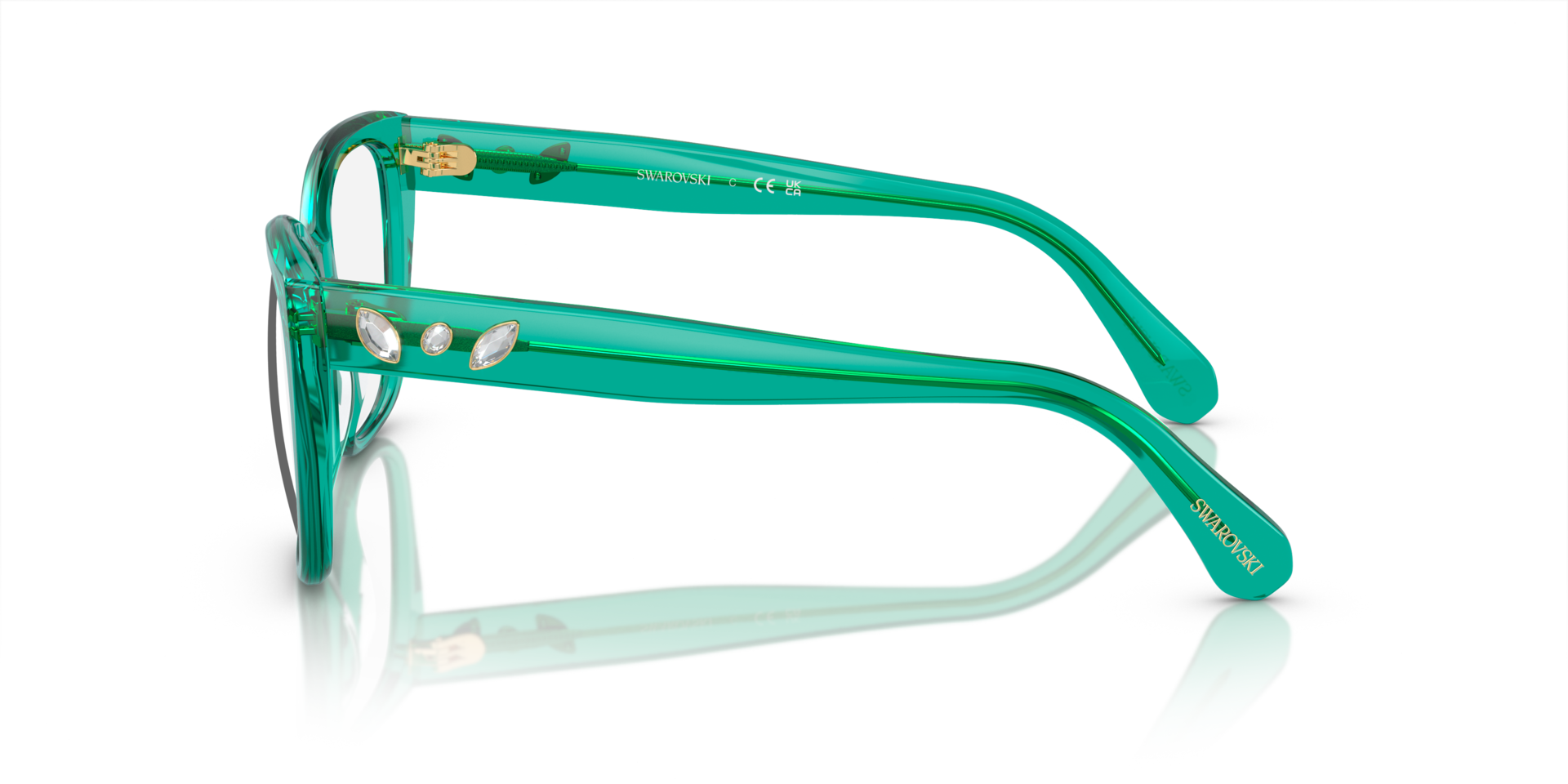 SK2008 Crystal Green AcetateEyeglass Frames for Glasses Direct, Side View