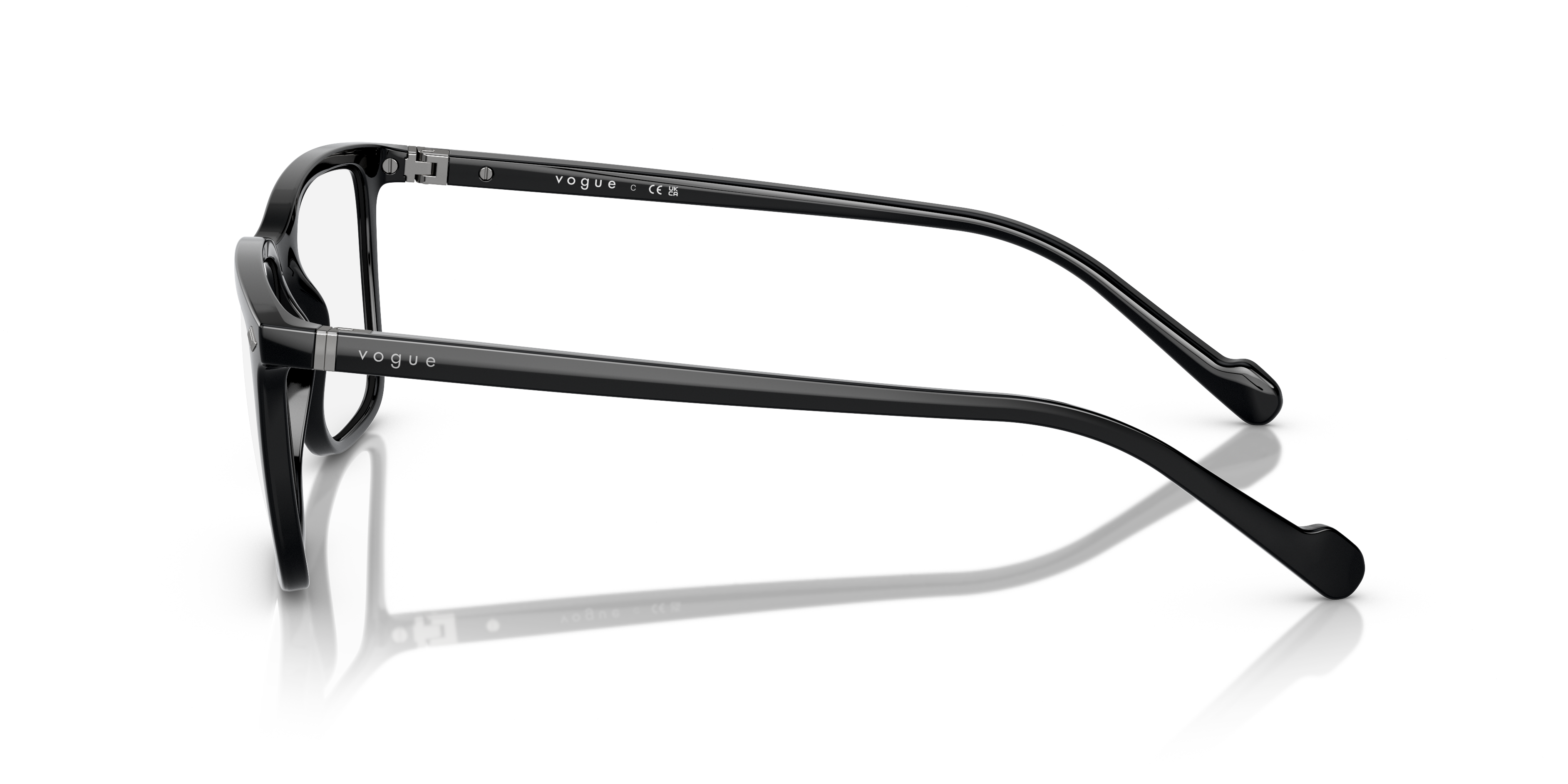VO5492 Black PlasticEyeglass Frames for Glasses Direct, Side View