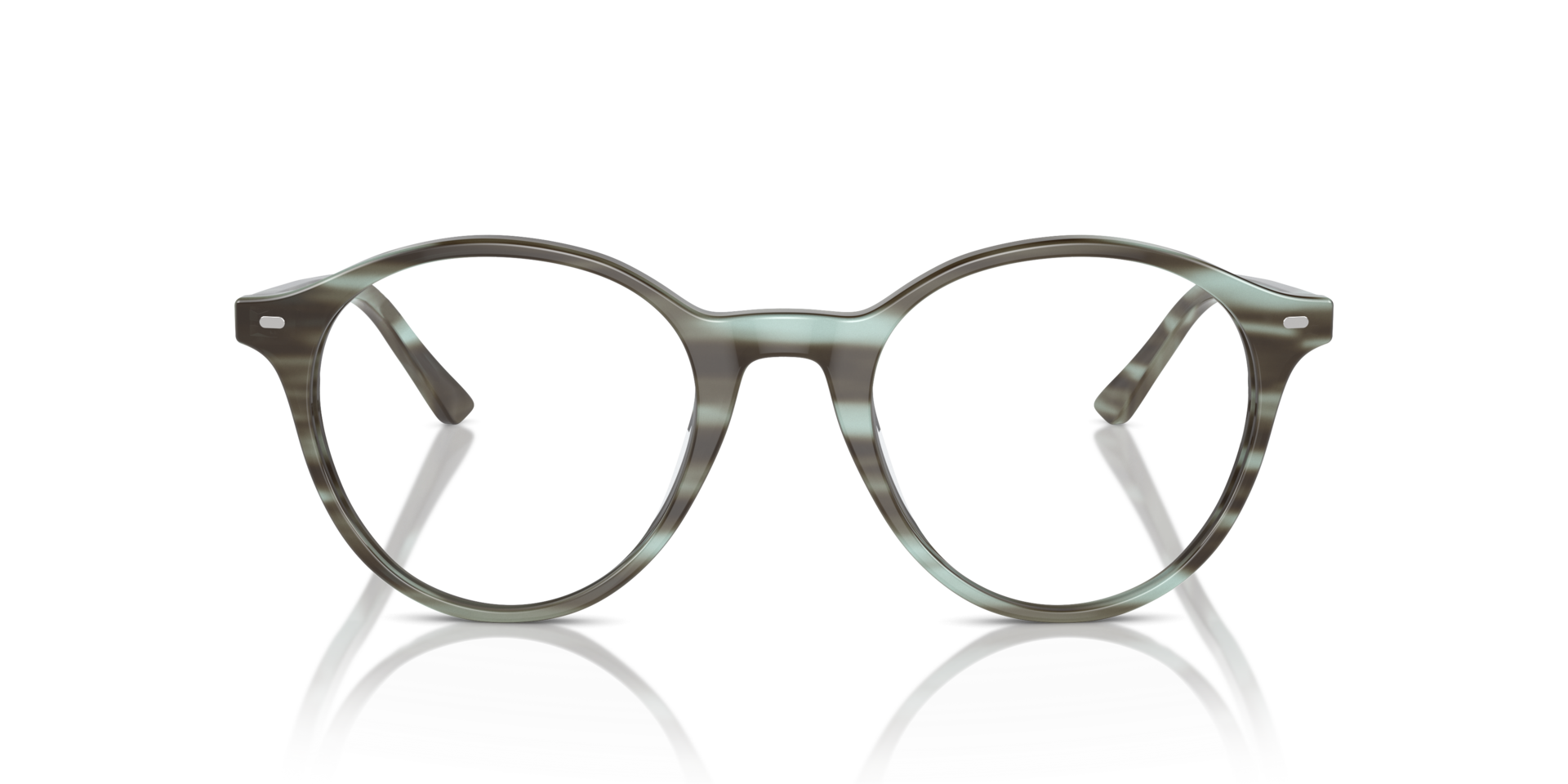 RB5430 Striped Green AcetateEyeglass Frames for Glasses Direct, Front View