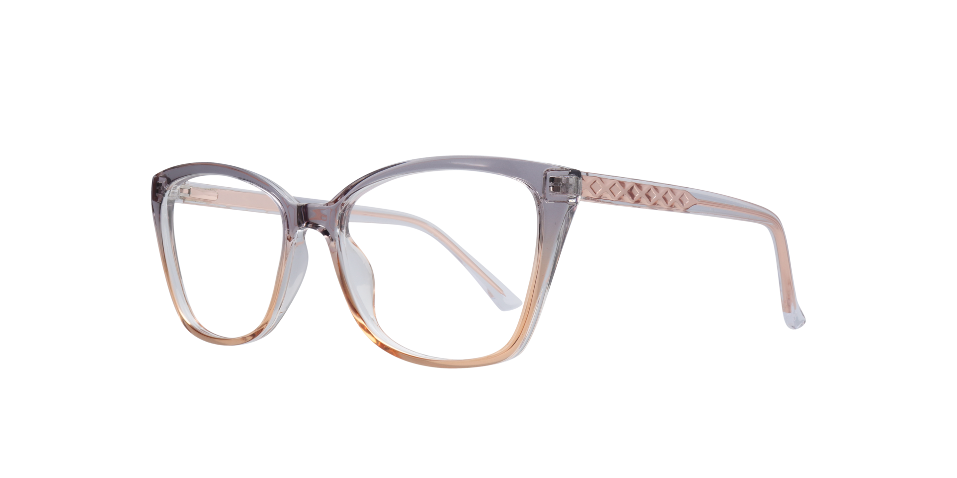 Holden Gradient Crystal Purple PlasticEyeglass Frames for Glasses Direct, Angle View