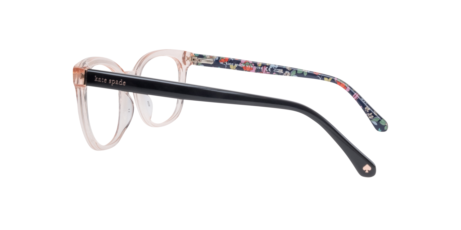 Samara/G Pink AcetateEyeglass Frames for Glasses Direct, Side View
