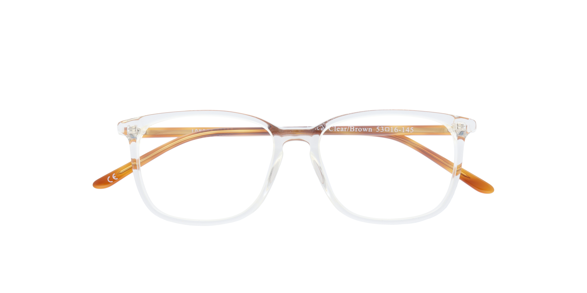 Lucas Clear & Brown AcetateEyeglass Frames for Glasses Direct, Closed View