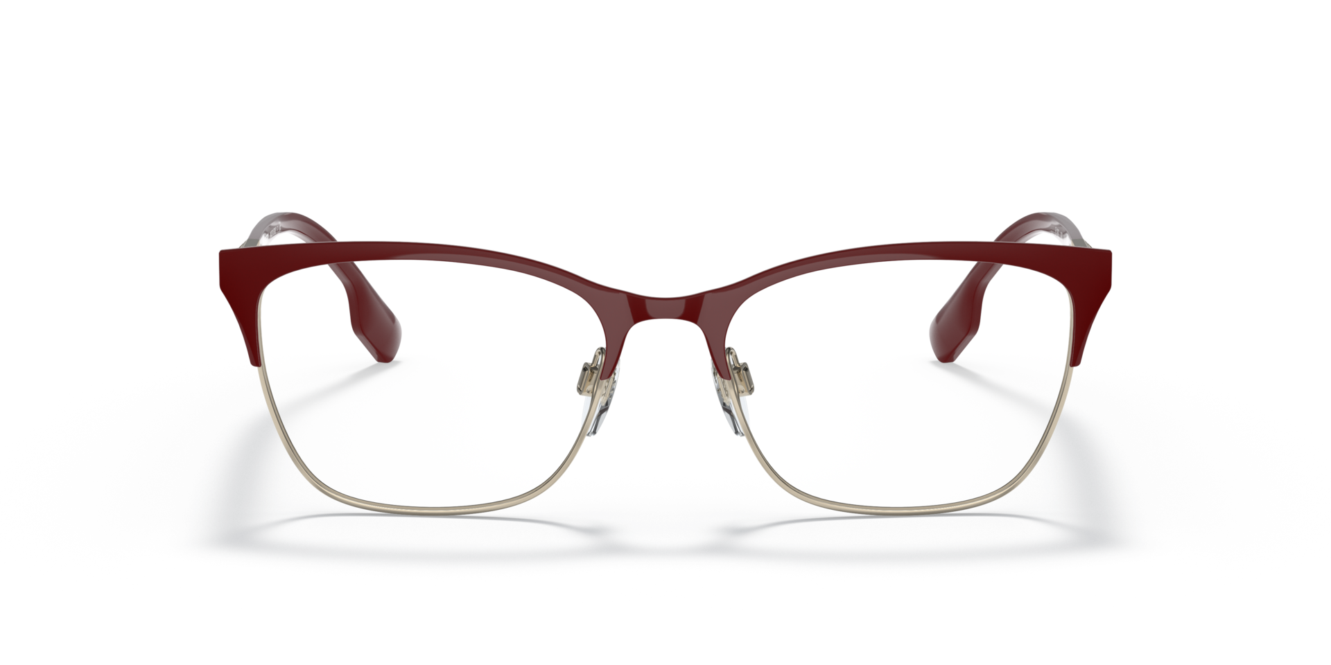 BE1362 Light Gold & Bordeaux MetalEyeglass Frames for Glasses Direct, Front View