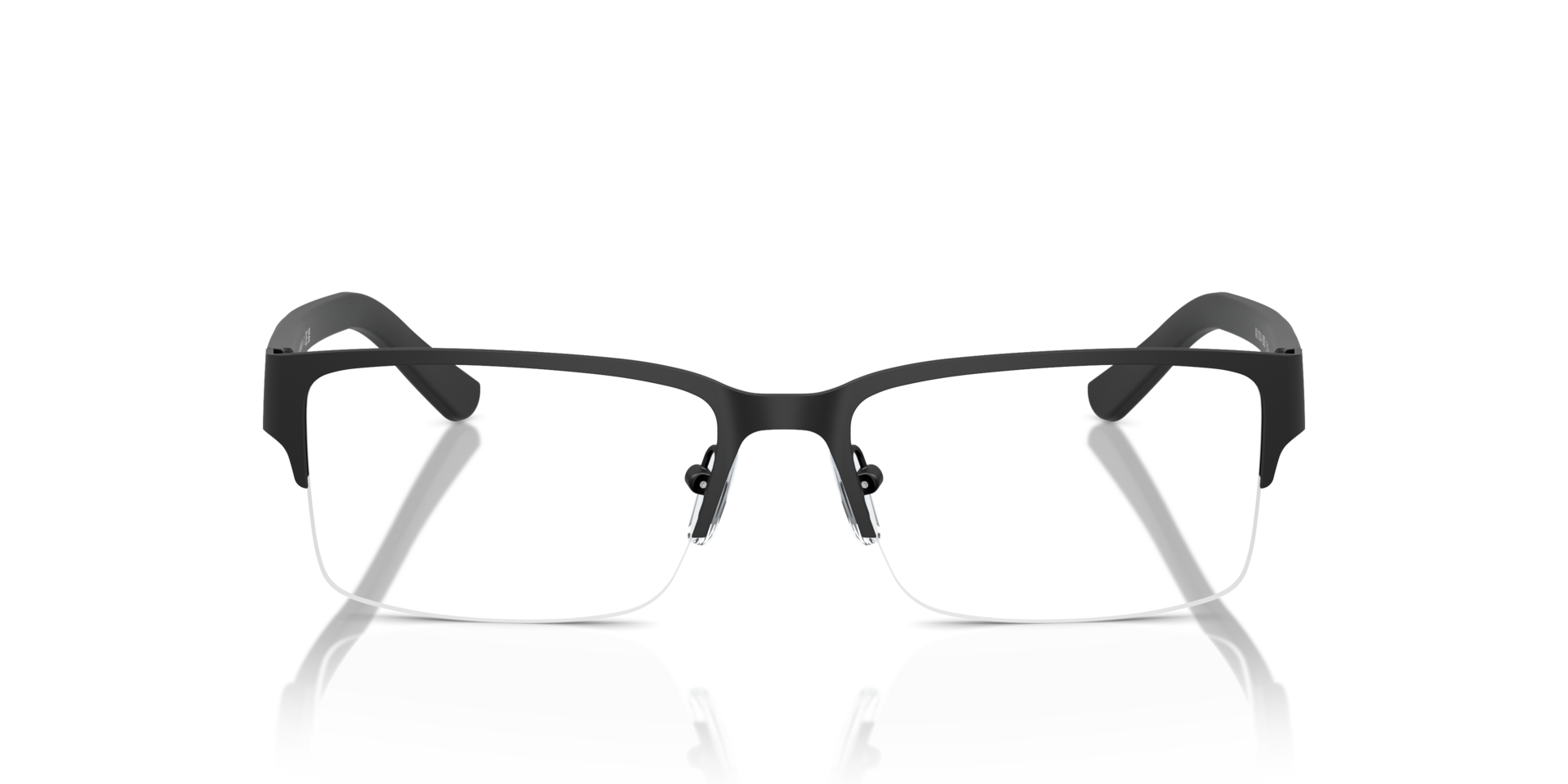 AX1014 Matte Black MetalEyeglass Frames for Glasses Direct, Front View