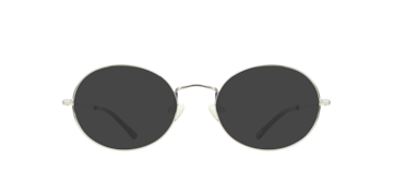 Silver/Black Lou -  Metal Sunglasses
