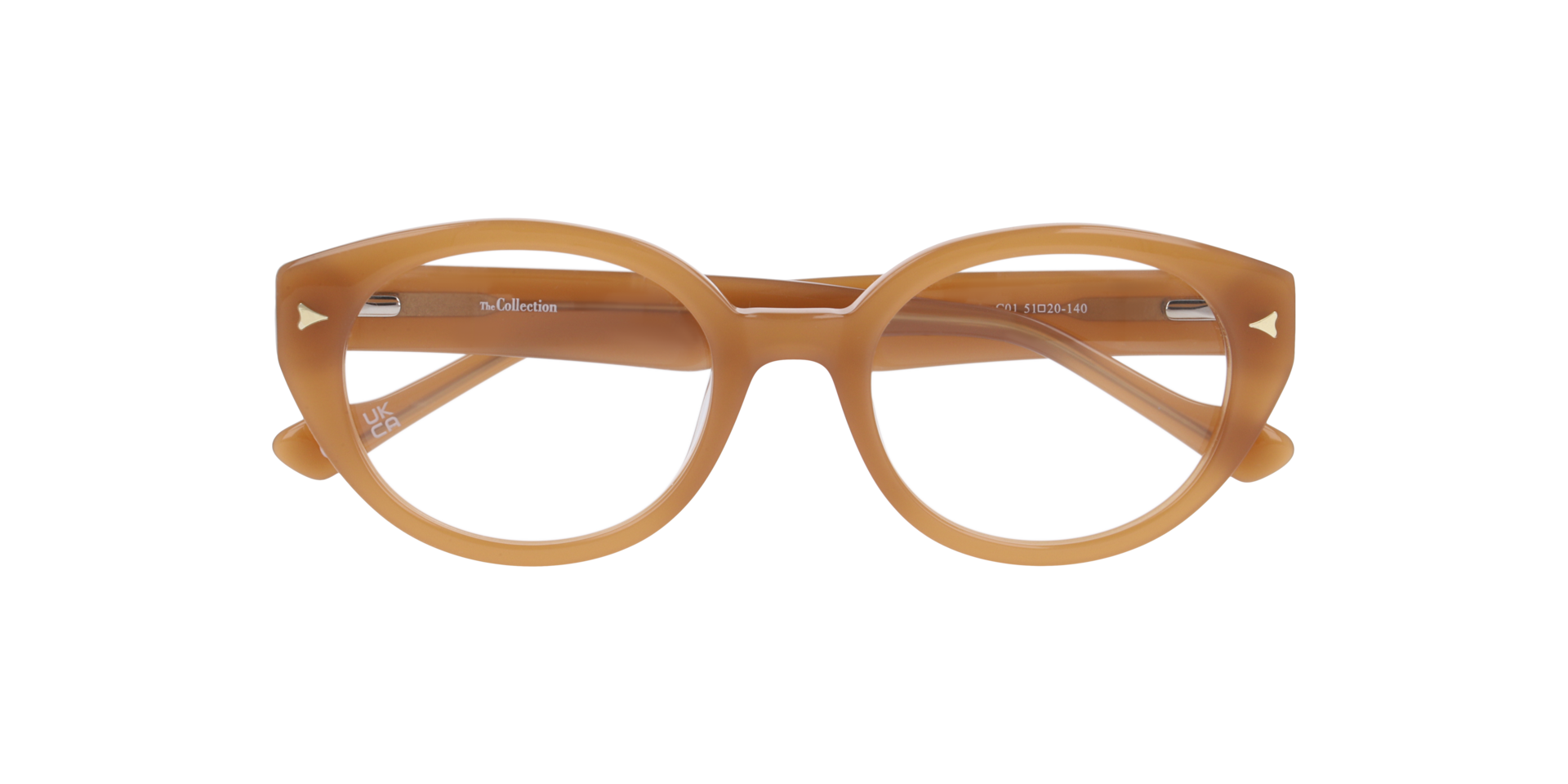 Melody Milky Brown AcetateEyeglass Frames for Glasses Direct, Closed View
