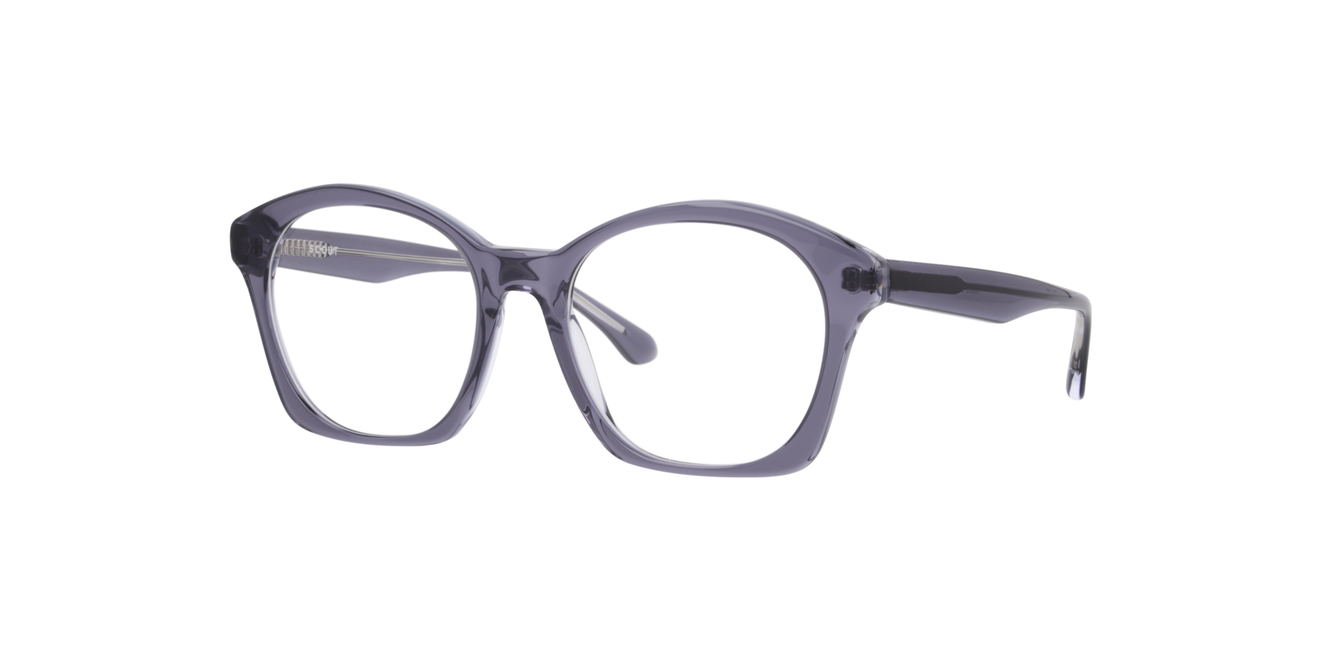 Monica Grey On Crystal AcetateEyeglass Frames for Glasses Direct, Angle View
