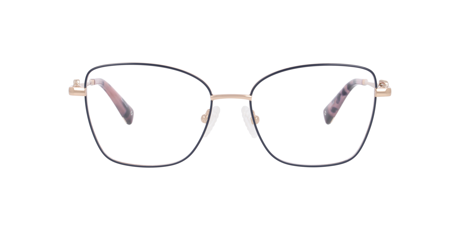 Cubea Blue MetalEyeglass Frames for Glasses Direct, Front View