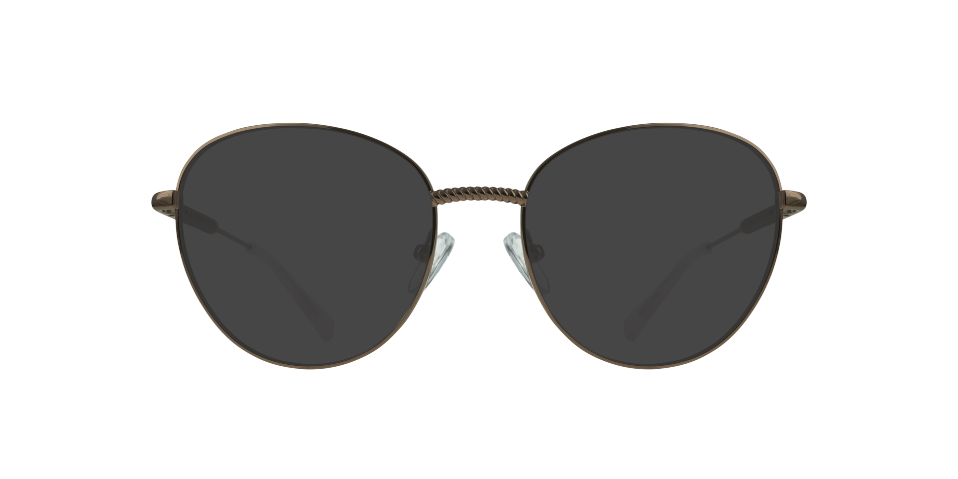 Jane Shiny Rose Gold MetalEyeglass Frames for Glasses Direct, with Tinted Lenses