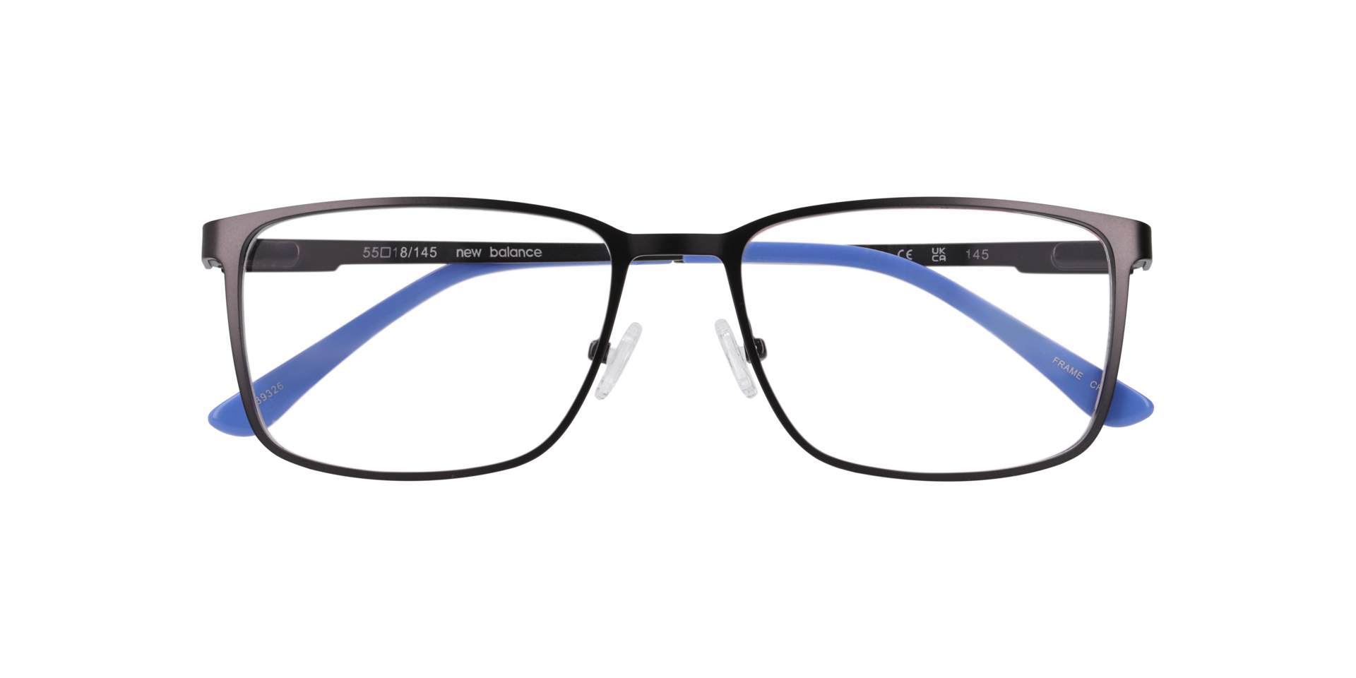 Nb4186 Gunmetal Matte MetalEyeglass Frames for Glasses Direct, Closed View