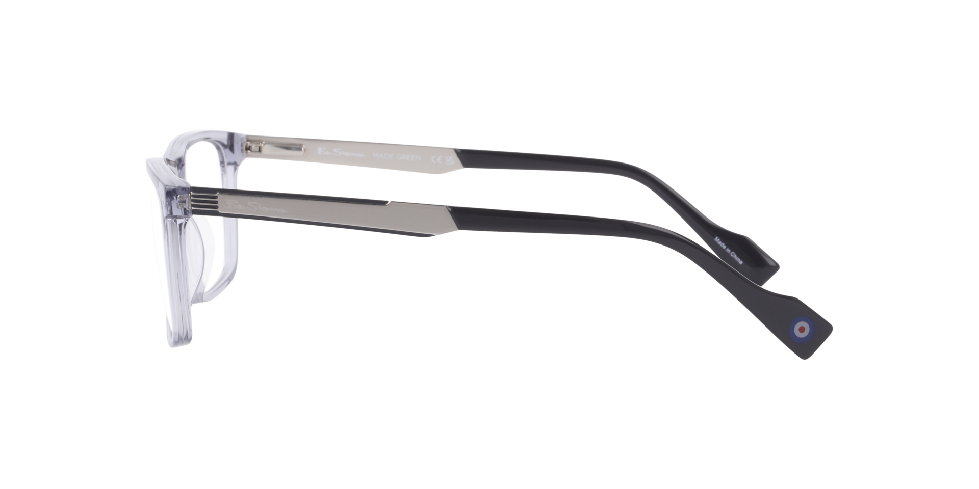 Bspark Grey AcetateEyeglass Frames for Glasses Direct, Side View