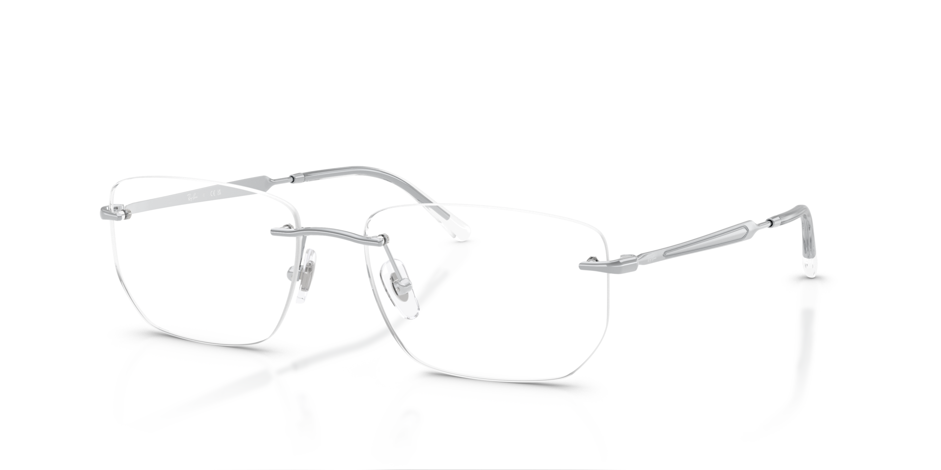 RB3768V Optics Silver MetalEyeglass Frames for Glasses Direct, Angle View