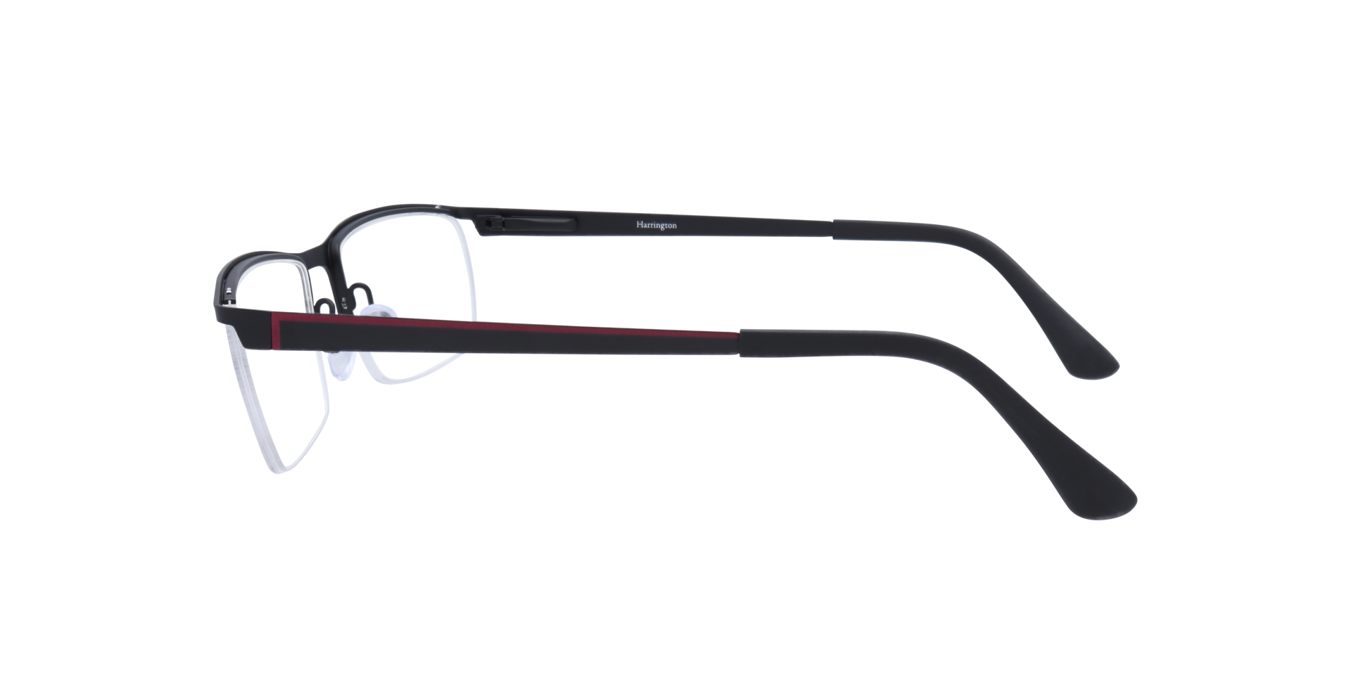 Blazer Matte Black MetalEyeglass Frames for Glasses Direct, Side View