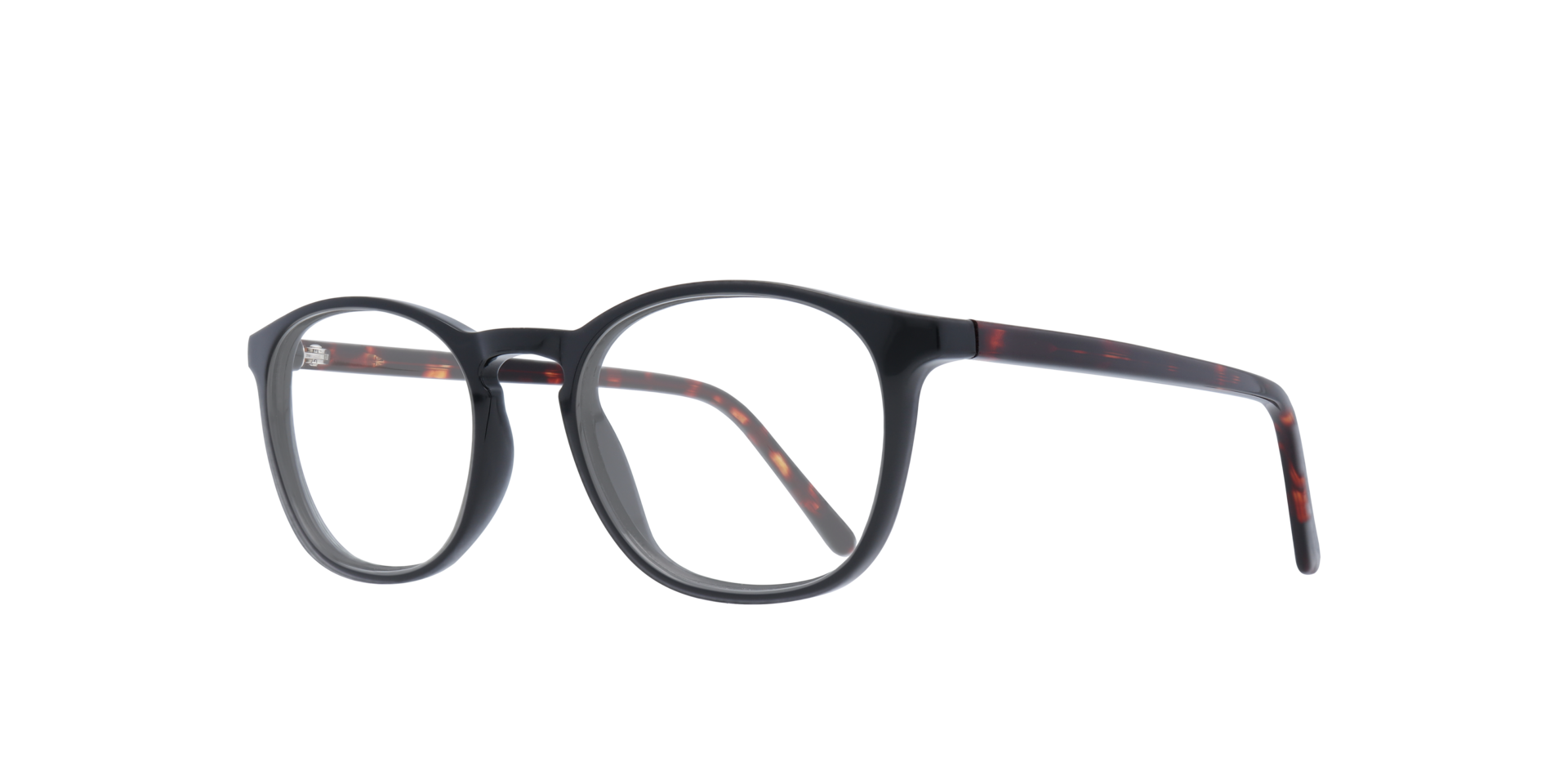 Whitley Black & Tortoise AcetateEyeglass Frames for Glasses Direct, Angle View