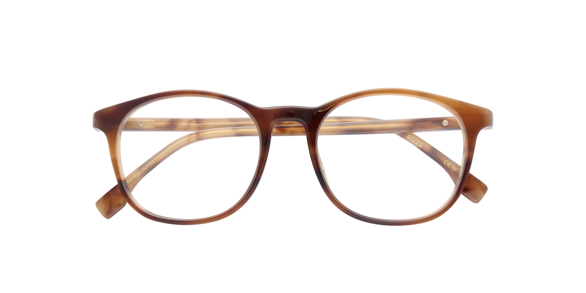 BOSS 1437 Tortoise AcetateEyeglass Frames for Glasses Direct, Closed View