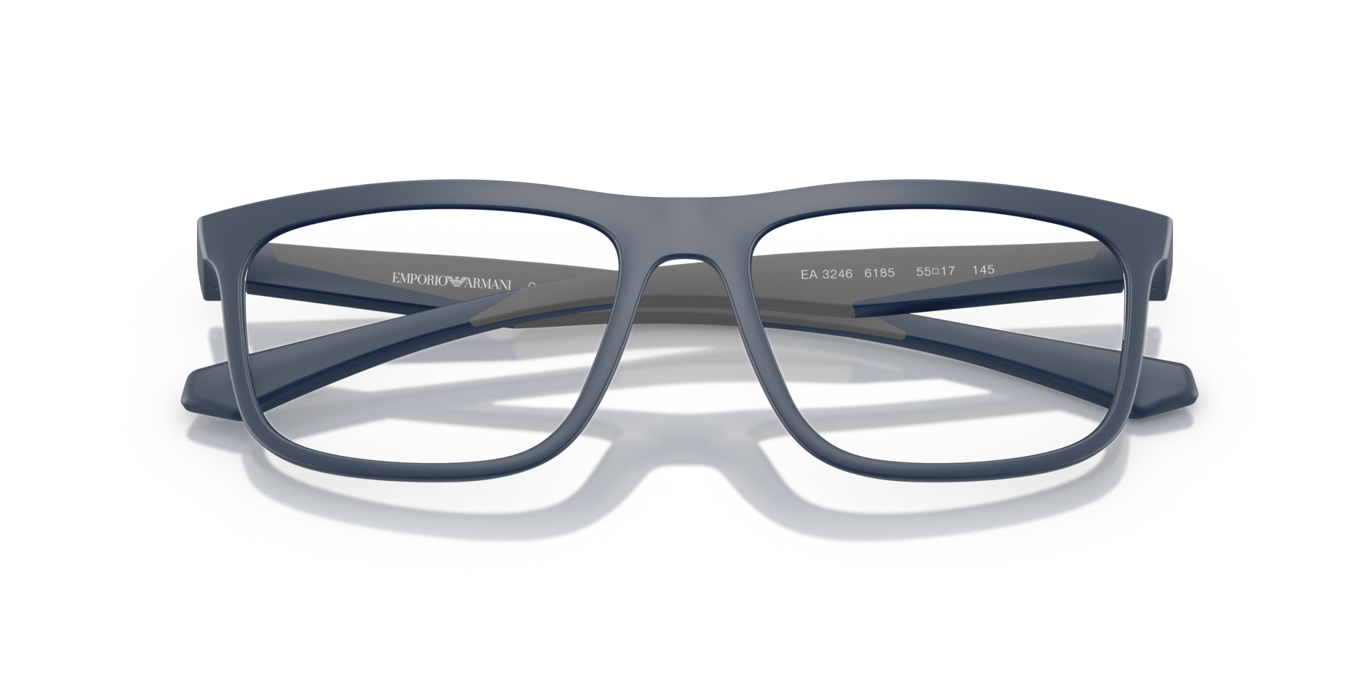 EA3246 Matte Blue PlasticEyeglass Frames for Glasses Direct, Closed View
