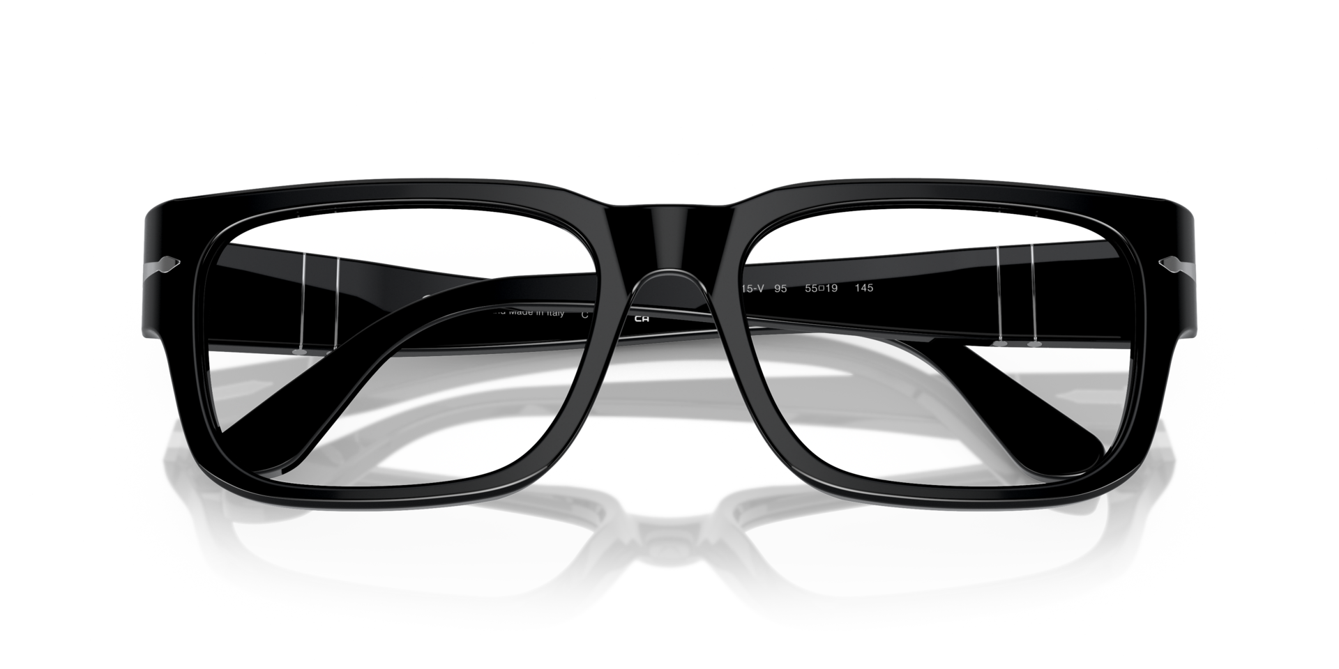 PO3315V Black AcetateEyeglass Frames for Glasses Direct, Closed View