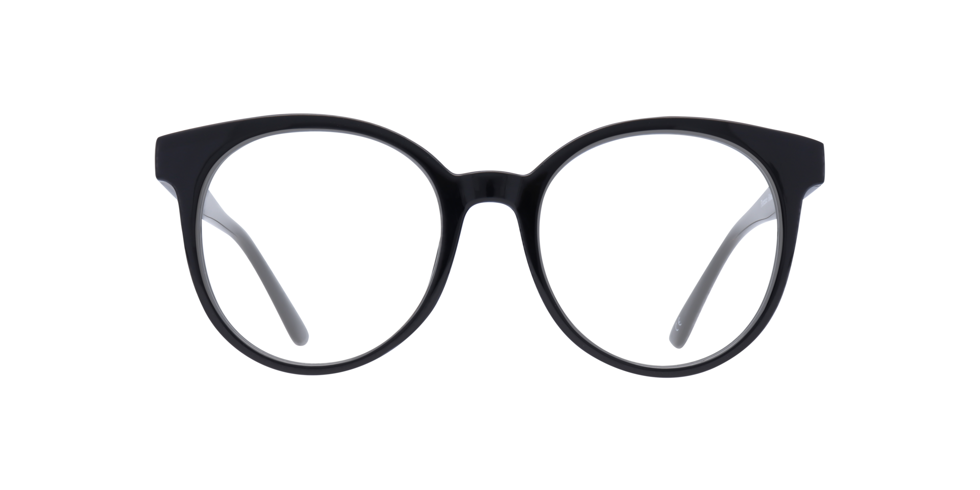 Florence Black PlasticEyeglass Frames for Glasses Direct, Front View