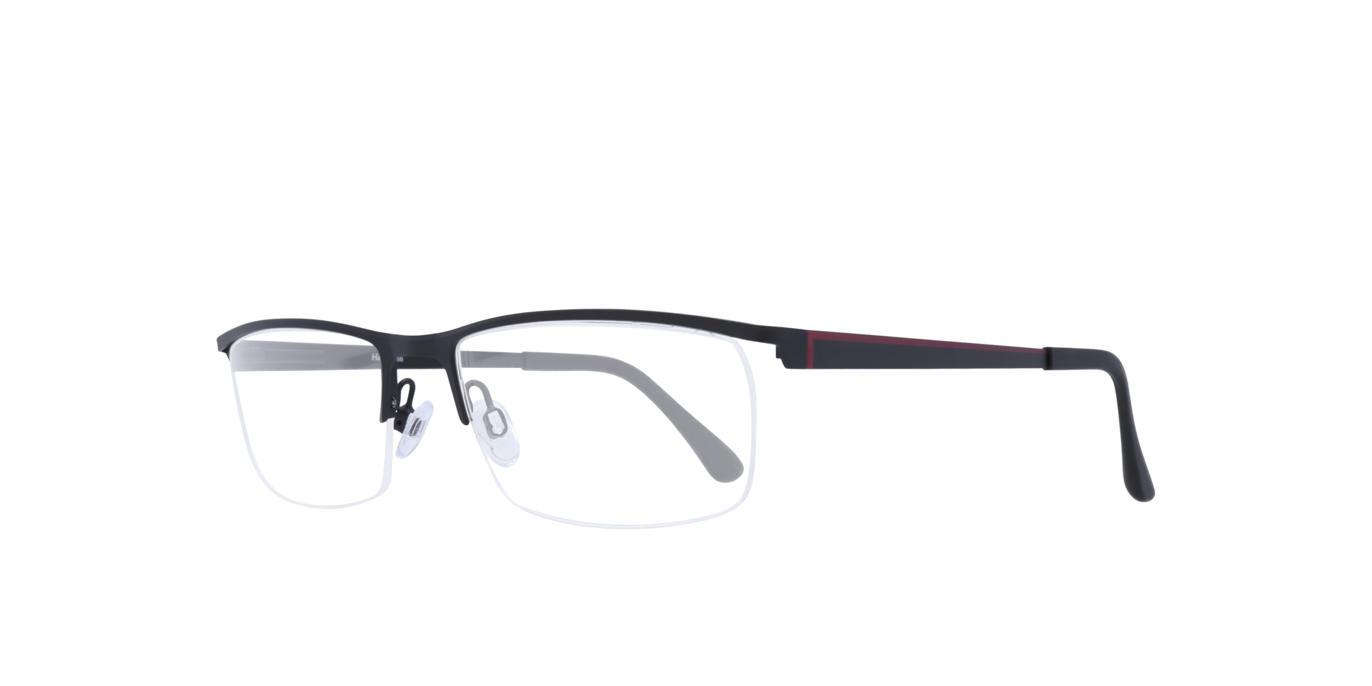 Blazer Matte Black MetalEyeglass Frames for Glasses Direct, Angle View
