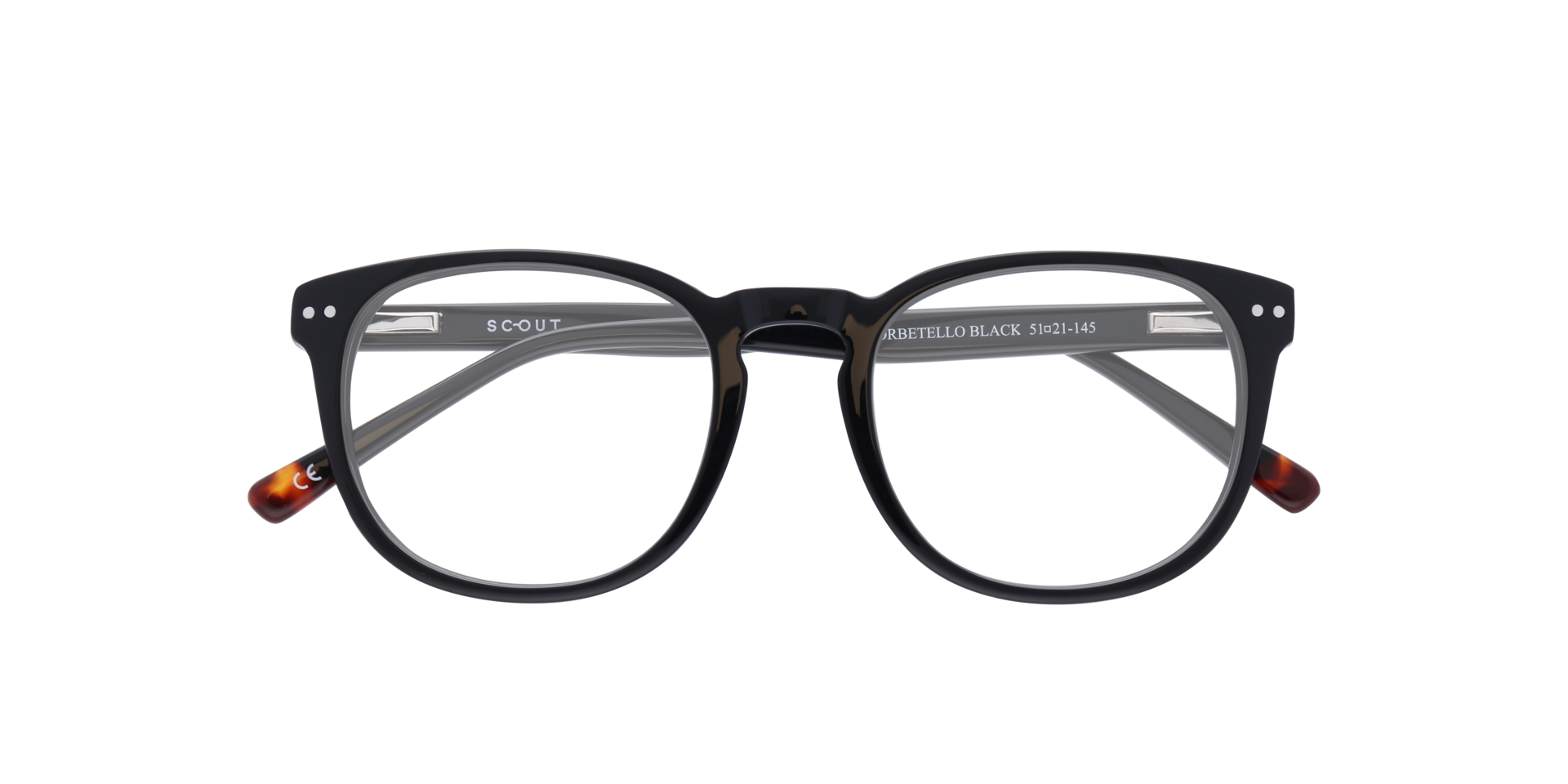 Orbetello Black AcetateEyeglass Frames for Glasses Direct, Closed View
