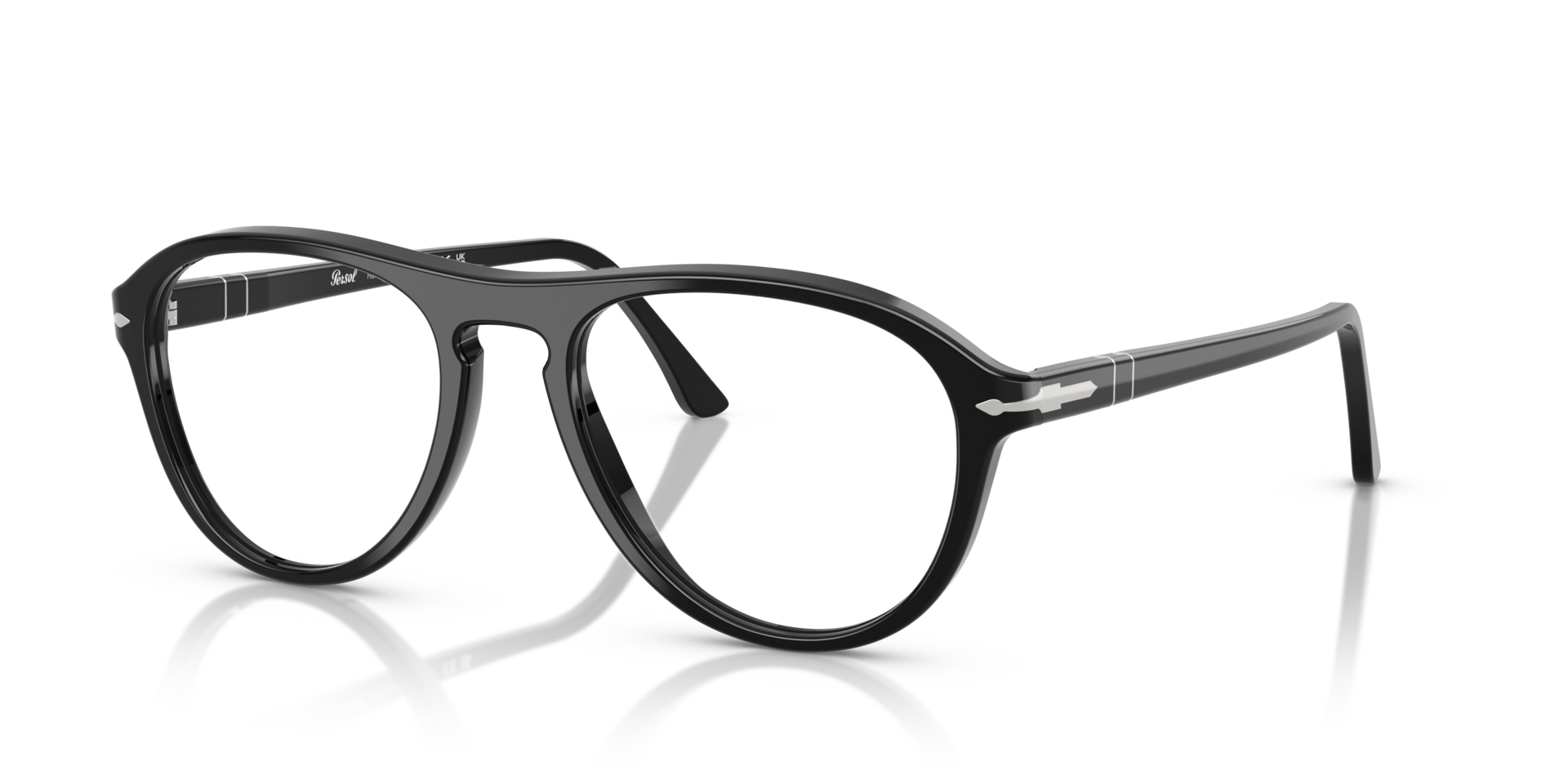 PO3371V Black AcetateEyeglass Frames for Glasses Direct, Angle View