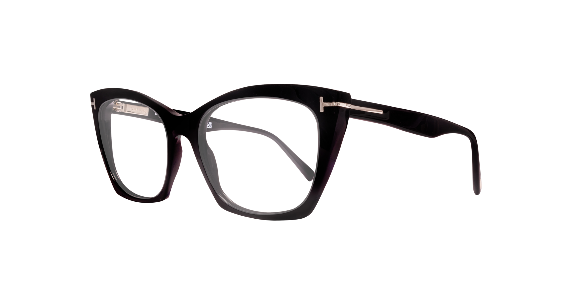 FT5709-B Black Shiny AcetateEyeglass Frames for Glasses Direct, Angle View
