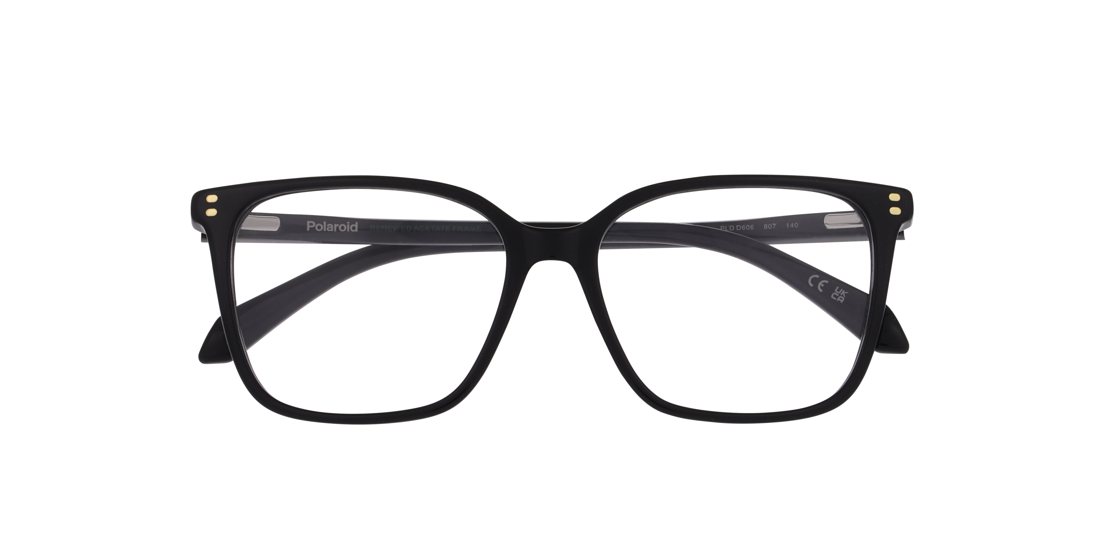 PLD D606 Black AcetateEyeglass Frames for Glasses Direct, Closed View