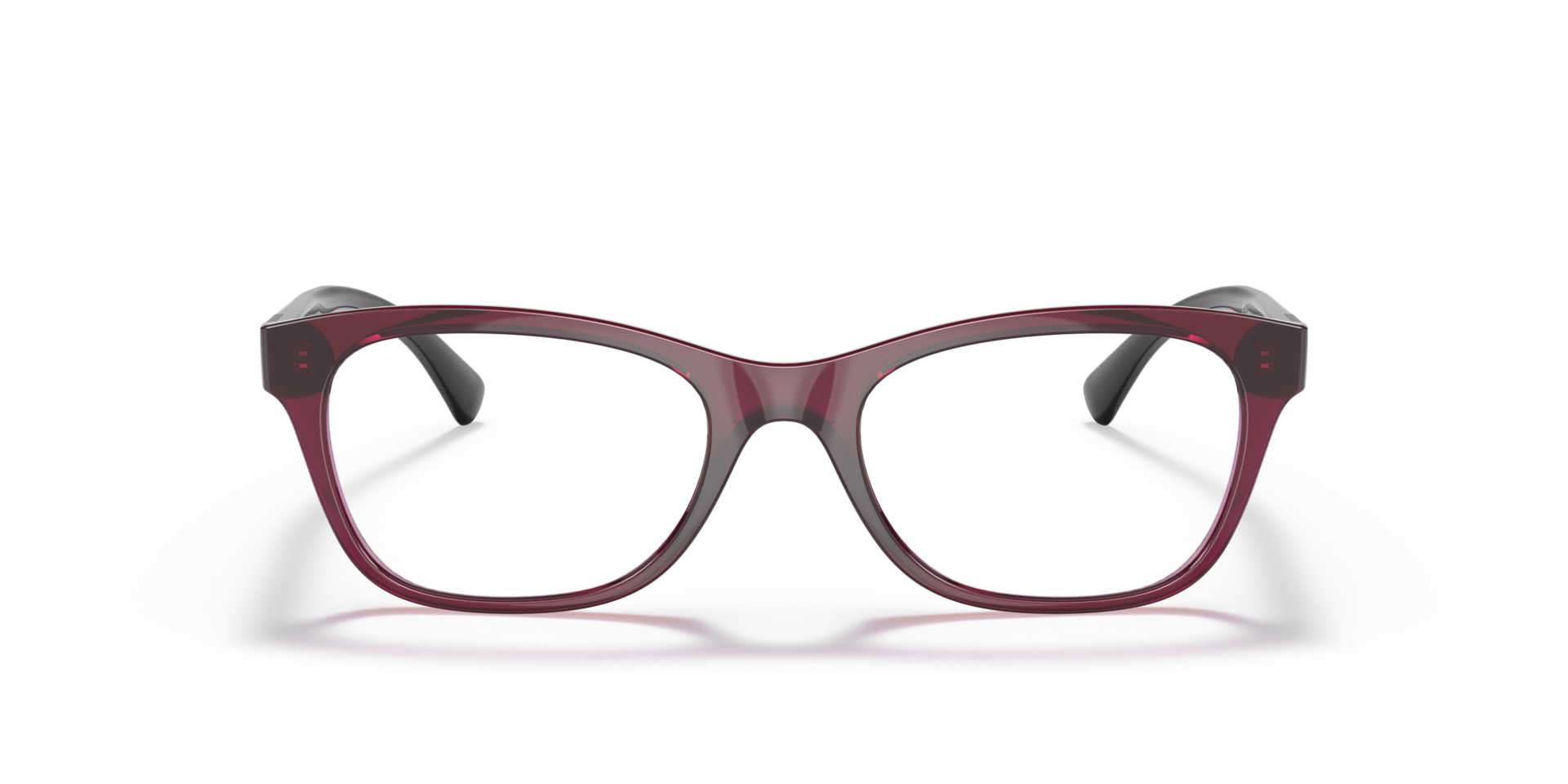 VO5424B Transparent Dark Cherry PlasticEyeglass Frames for Glasses Direct, Front View
